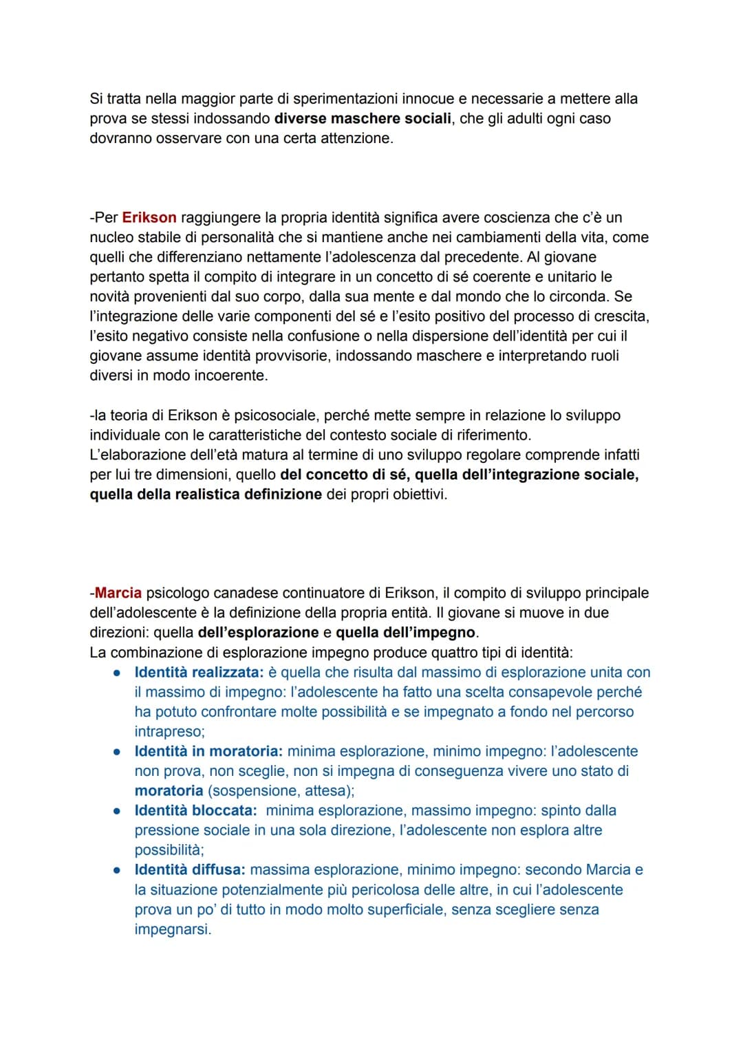 # Lo sviluppo della personalità e della sfera morale

Una delle peculiarità dell'essere umano è l'autoconsapevolezza ossia, la capacità di
r