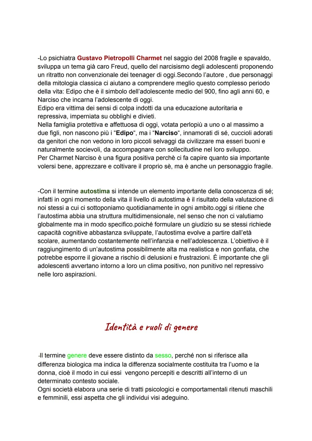 # Lo sviluppo della personalità e della sfera morale

Una delle peculiarità dell'essere umano è l'autoconsapevolezza ossia, la capacità di
r