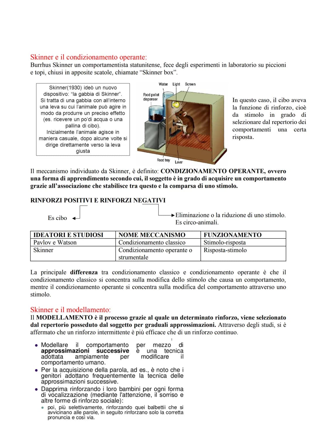 # L'APPRENDIMENTO

Definizione:
L'apprendimento è una modifica del nostro comportamento, basato sull'esperienza:
- Non implica sempre un ins