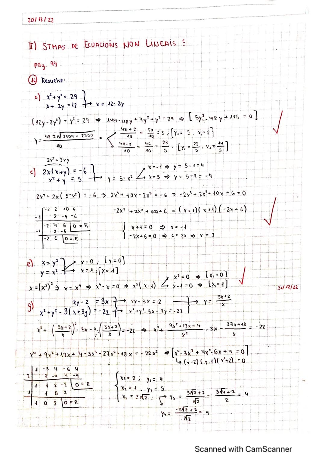 UNIDADE 4: ECUACIÓNS E INECUACIÓNS

(A) Ecuacións

I) grow (páx. 84-33 a,b,e, f).

a) $3(x-2)-12 = x-(2x+8) \Rightarrow 3x-6-12=x-2x-8 \Righ