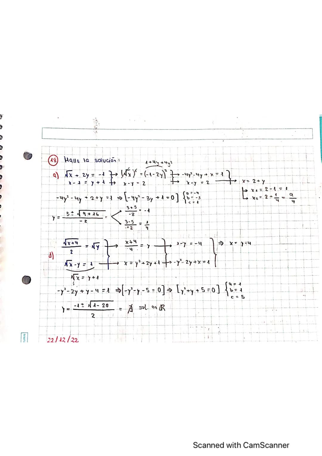UNIDADE 4: ECUACIÓNS E INECUACIÓNS

(A) Ecuacións

I) grow (páx. 84-33 a,b,e, f).

a) $3(x-2)-12 = x-(2x+8) \Rightarrow 3x-6-12=x-2x-8 \Righ