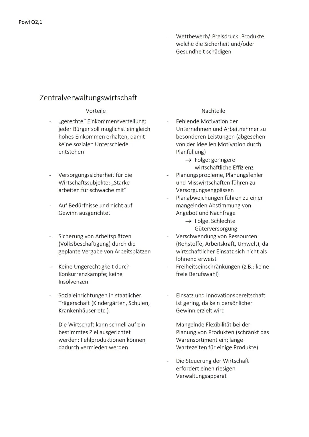 Powi Q2,1

Wirtschaftsordnungen

- Umfasst alle (Rechts-)Normen und Institutionen, die das wirtschaftliche Geschehen in einer
Volkswirtschaf