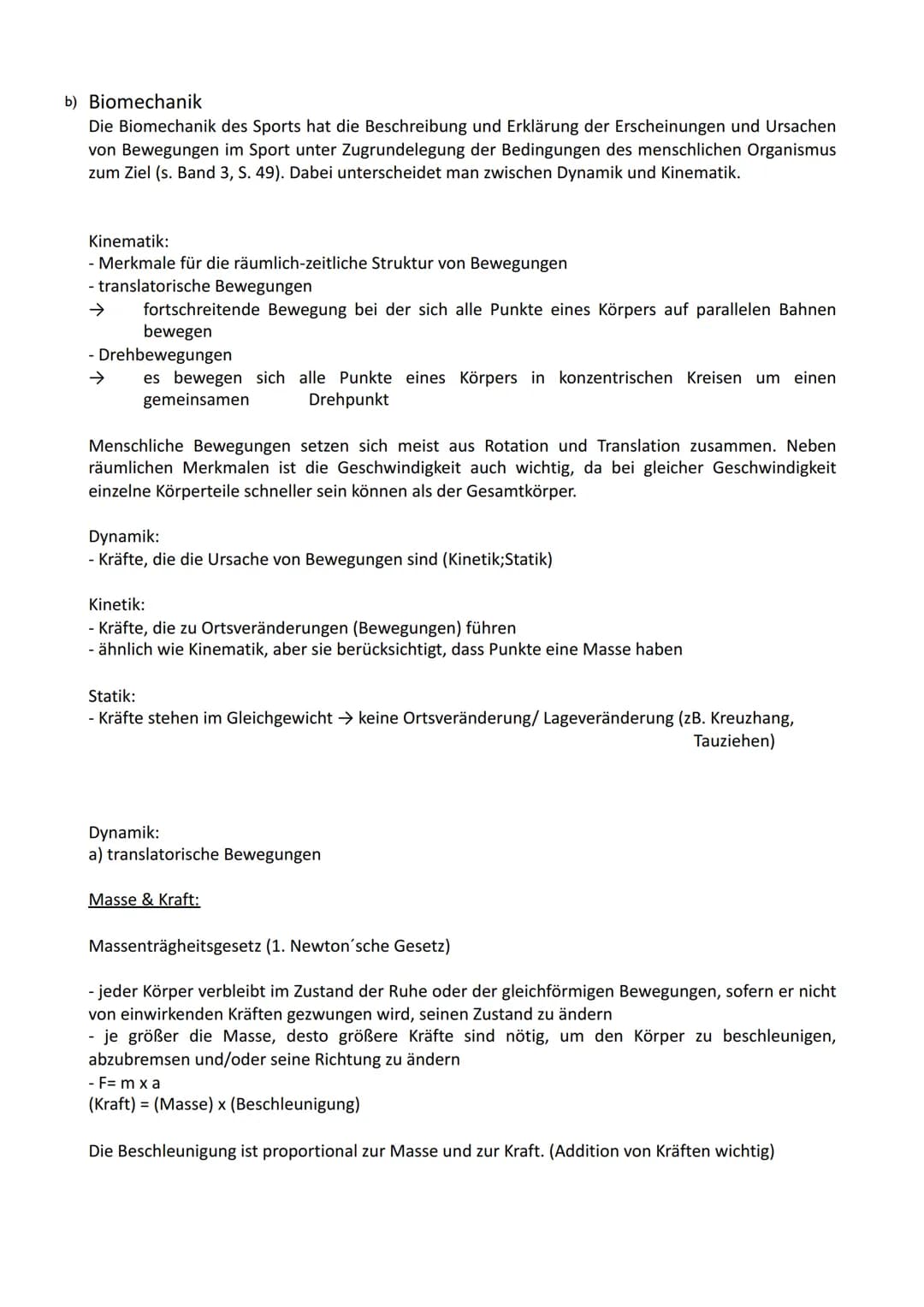 # 12.1 Bewegungslehre

a) Morphologische Betrachtungsweise

a. Bewegungsbeschreibung

*   Untersuchung des äußerlich sichtbaren Teils einer 
