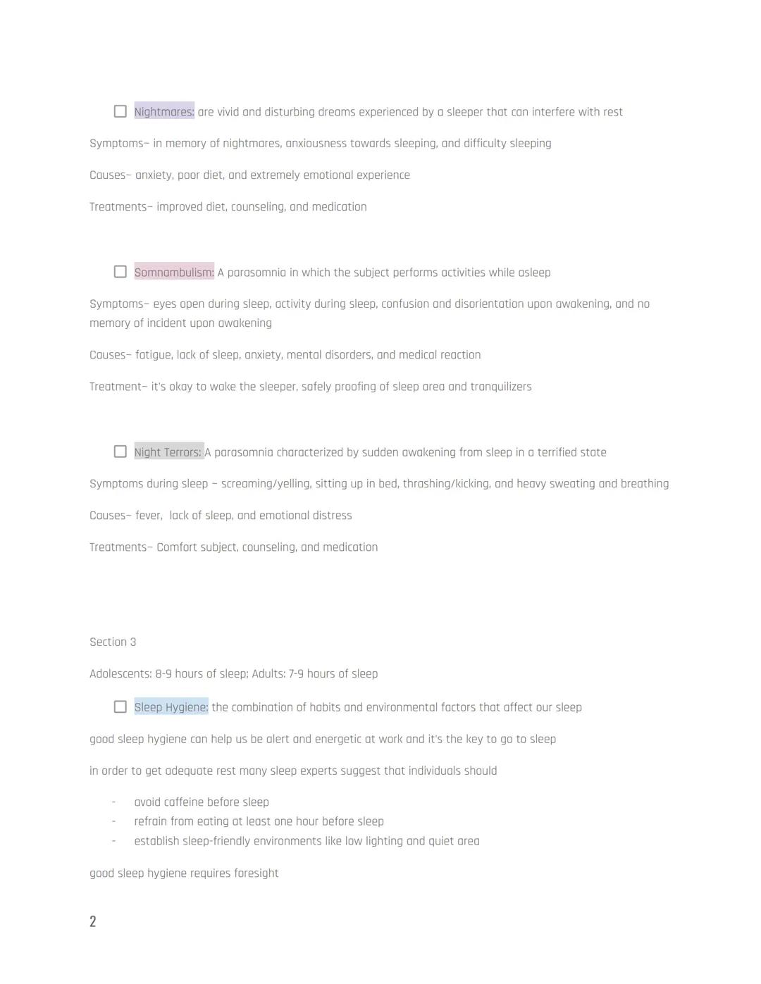 # Biopsychology Notes
Unit 4 - Biopsychology: State of Consciousness

Sleep Disorders

➤ 60% of adults experience sleep problems at least a 