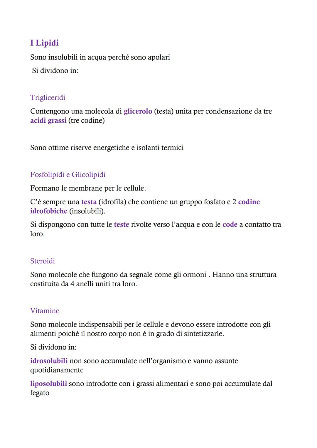# Le Biomolecole

Una biomolecola è un composto chimico che riveste un ruolo importante negli
esseri viventi. Sono composte essenzialmente d