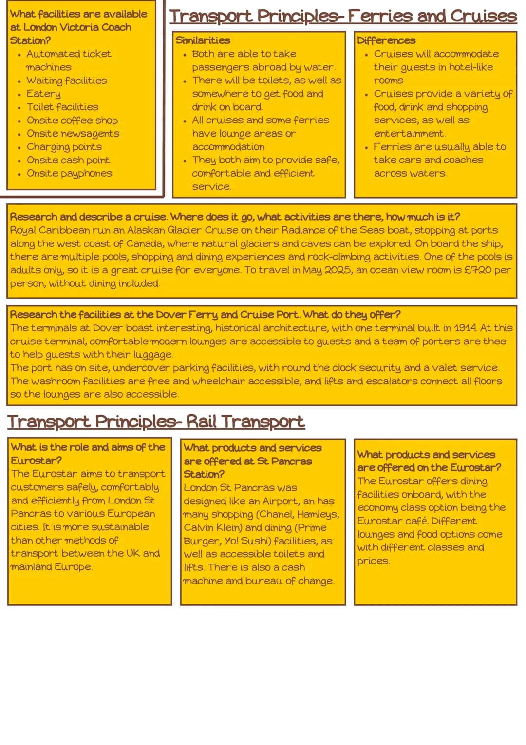 # Outcome B The types of Travel and Tourism
organisations, their roles and the
products and services they offer to customers

Tangible:
Tang