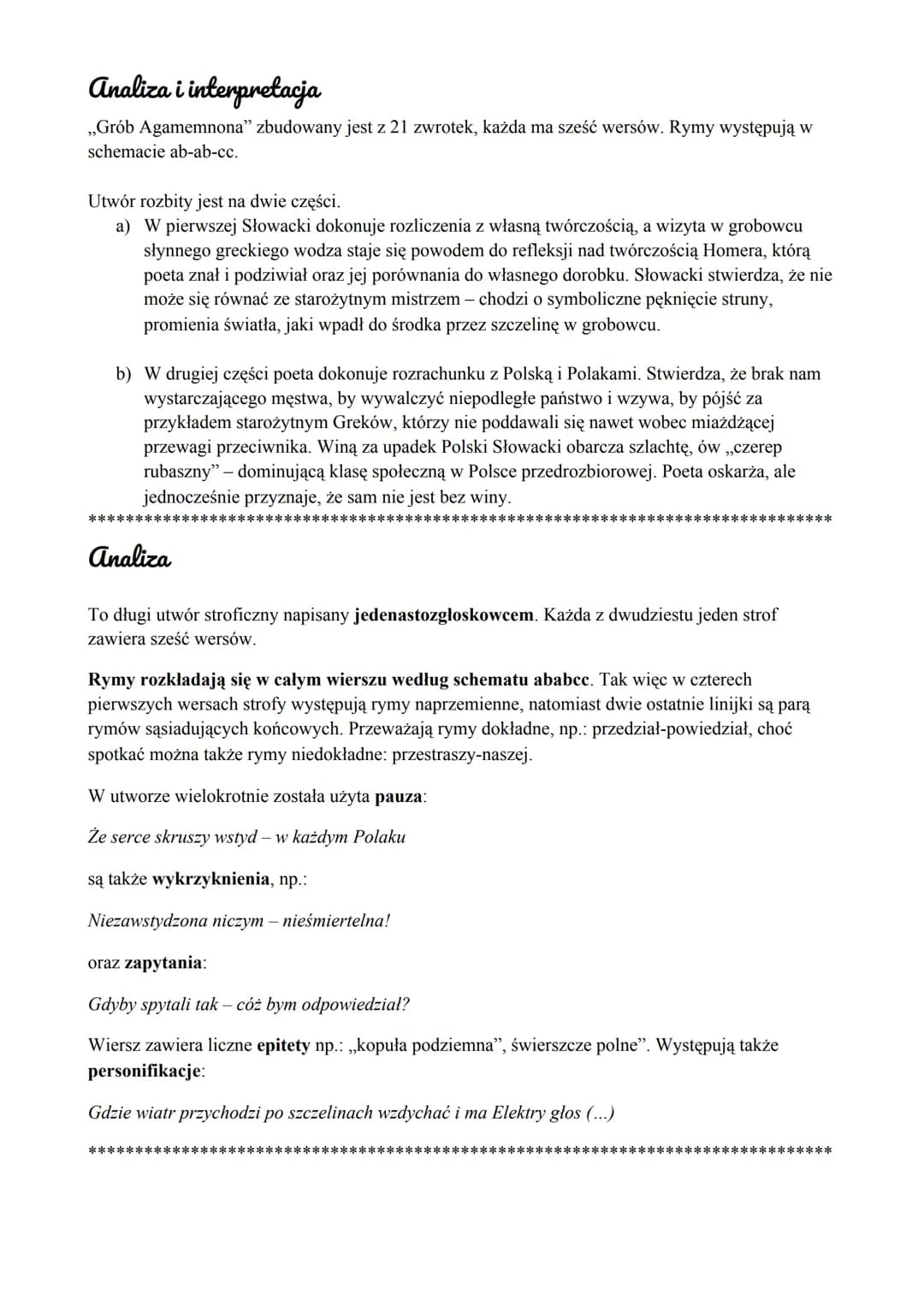 Juliusz Słowacki

Geneza utworu

Grób Agamemnona

Wiersz powstał w 1839 roku, a drukiem ukazał się rok później w Paryżu. Inspiracją do napis