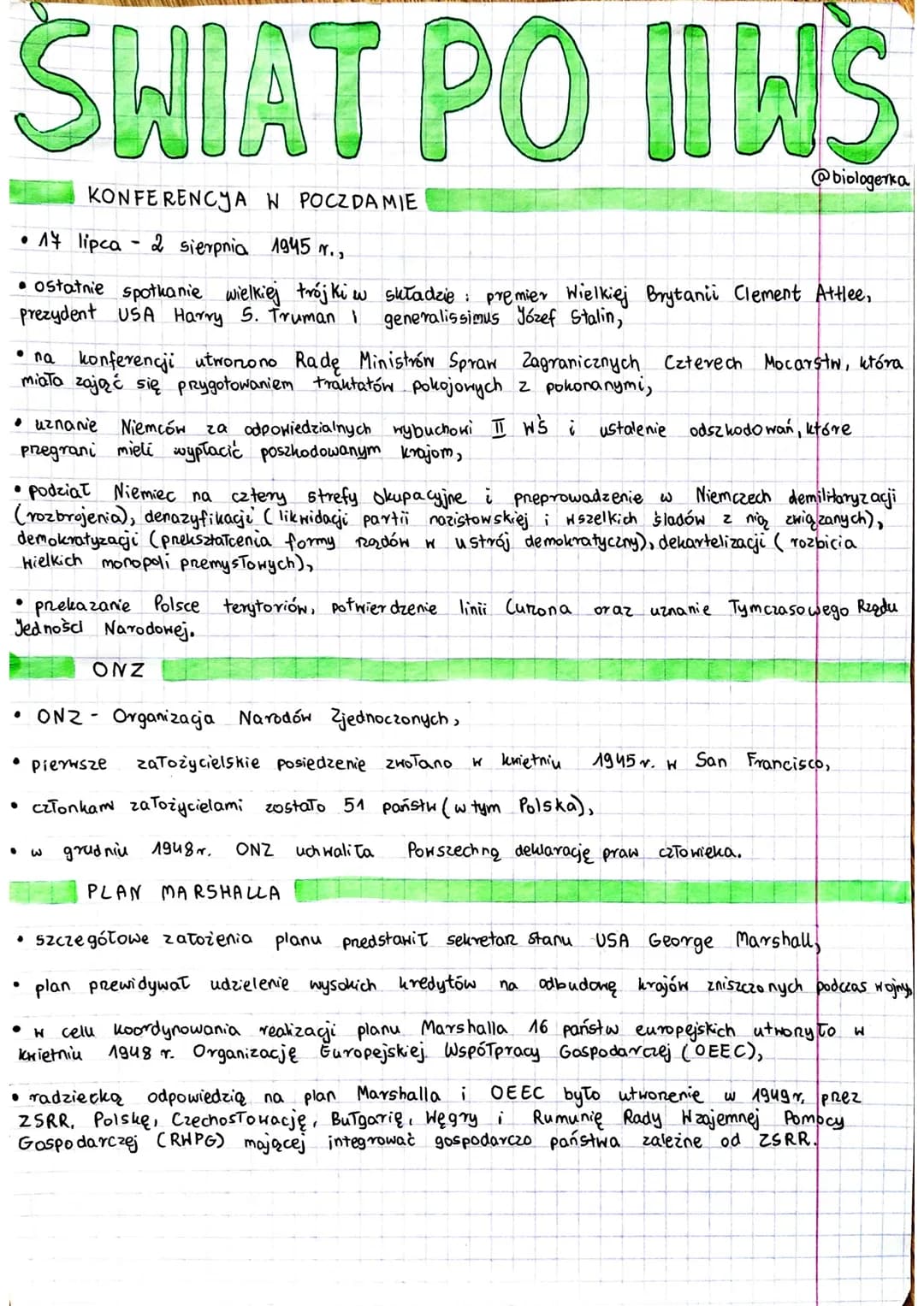 # ŚWIAT PO IIWS

KONFERENCJA W POCZDAMIE

@biologerka

• 17 lipca - 2 sierpnia 1945 r.,

• ostatnie spotkanie wielkiej trójki w składzie : p