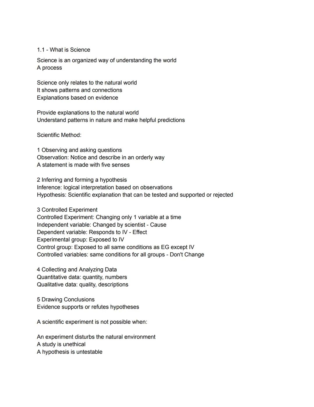 
<p>Science is an organized way of understanding the world. It is a process that only relates to the natural world and shows patterns and co