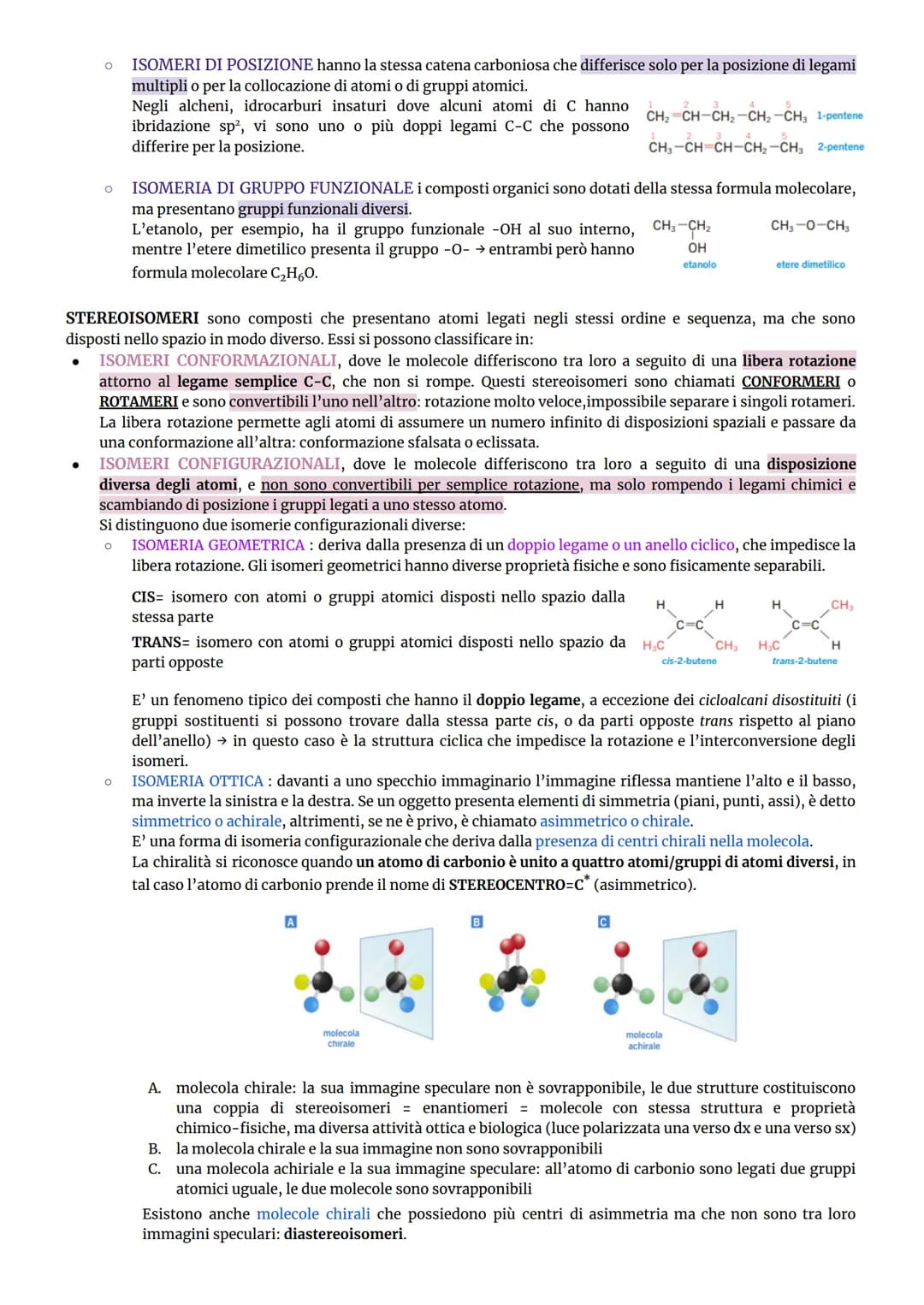 # CHIMICA ORGANICA

studia i composti contenenti atomi di carbonio

IBRIDARE: combinare matematicamente due o più orbitali atomici allo scop