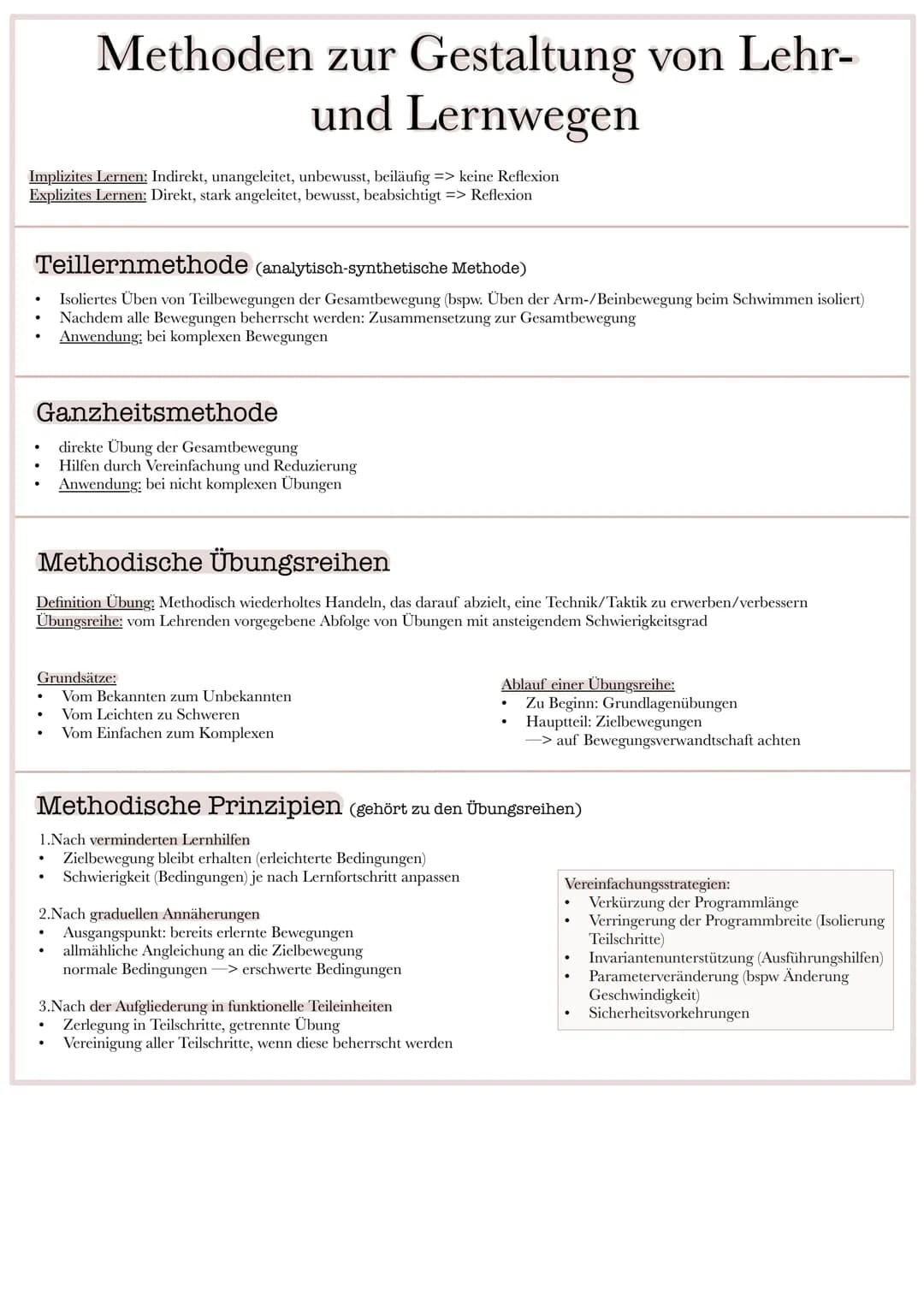 # Trainingsmethoden

## Dauermethode

*   Intensität: sehr gering - Wettkampftempo
*   Max. Dichte und umfangbetont
*   ohne Pausen, gleichm