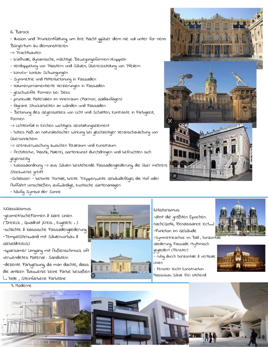 # Architektur kuQ2
Epochen und ihre Merkmale

1. Griechische Antike (...)
-Strebt nach ordnung Proportion, Maß, Logik
Alles hat immer eine F