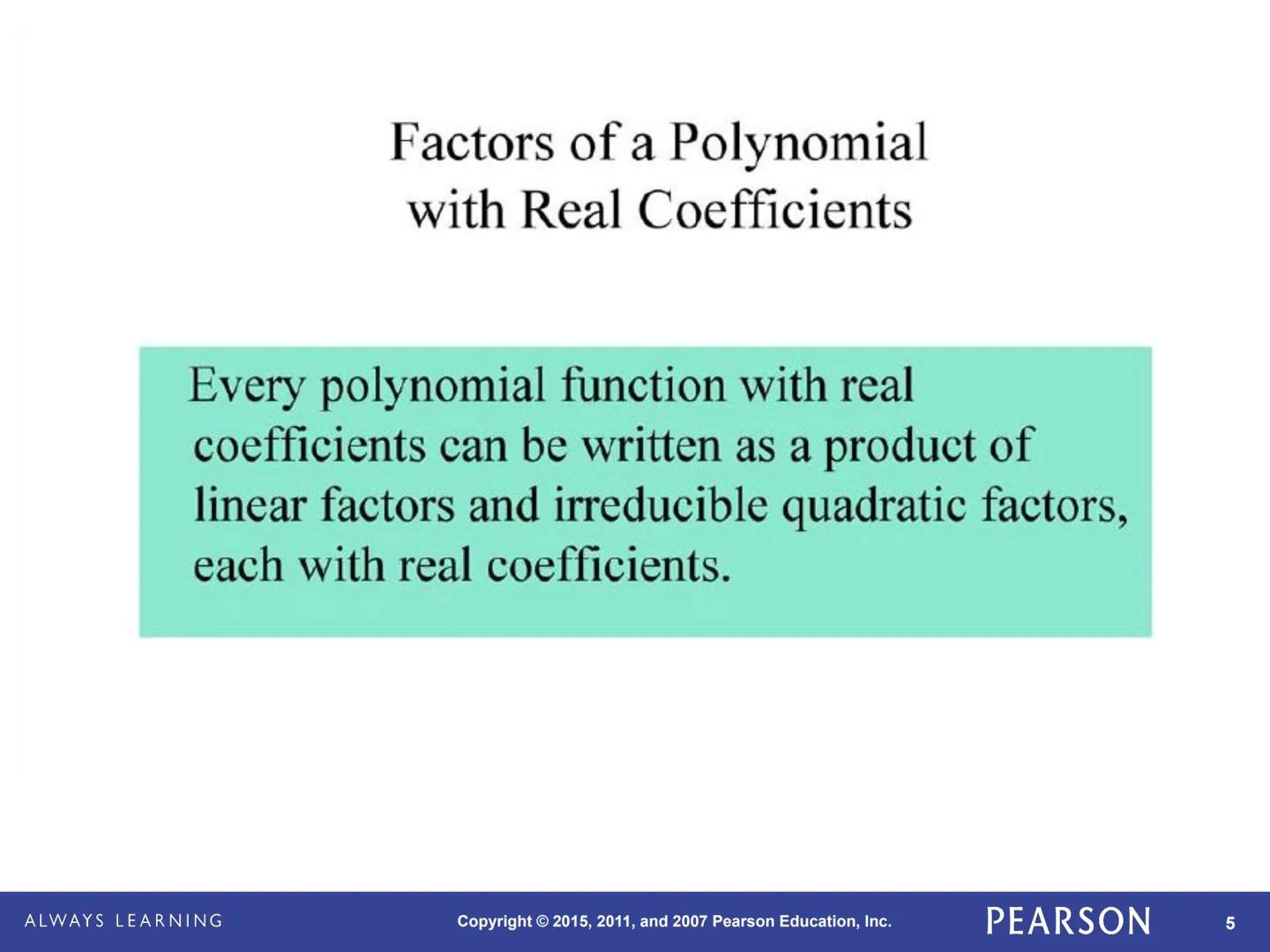 Precalculus
Graphical, Numerical, Algebraic
Ninth Edition

Demana, Waits, Foley, Kennedy

10-3

Complex Zeros and the
Fundamental Theorem of