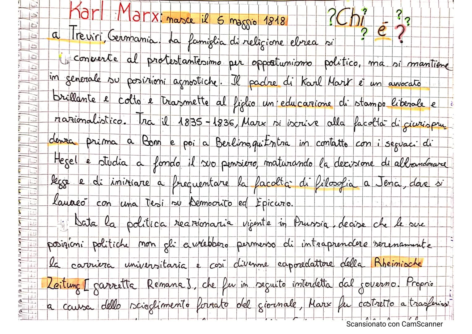 @ora.scrivol

Karl

Marx

scienze umane

Scansionato con CamScanner # Karl Marx: nasce il 5 maggio 1818

a Treviri, Germania. La famiglia di