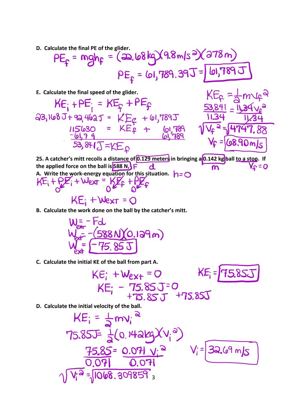 Name:

Date:

HIP Work and Energy Study Guide 2023

Define each of the following terms:
1. Potential energy: stored energy due to an object'