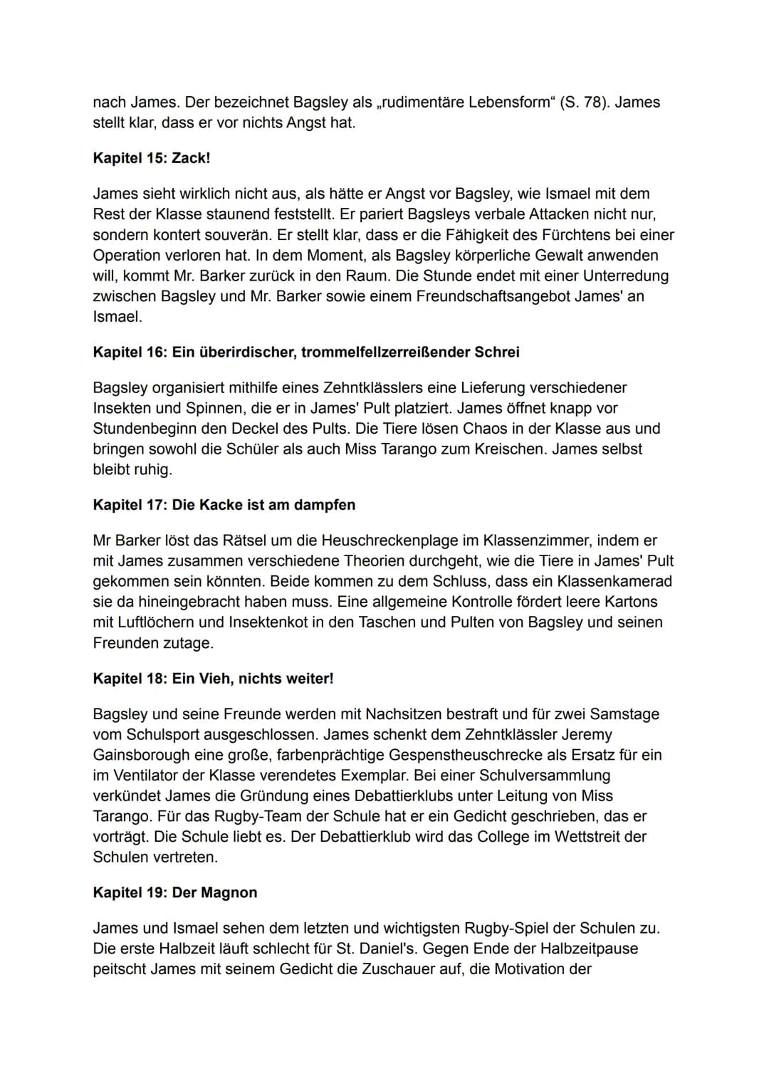 # Nennt mich nicht Ismael

Inhaltsangabe/Zusammenfassung

2006 erschien der Jugendroman „Don't Call Me Ishmael!" des australischen Autors
Mi