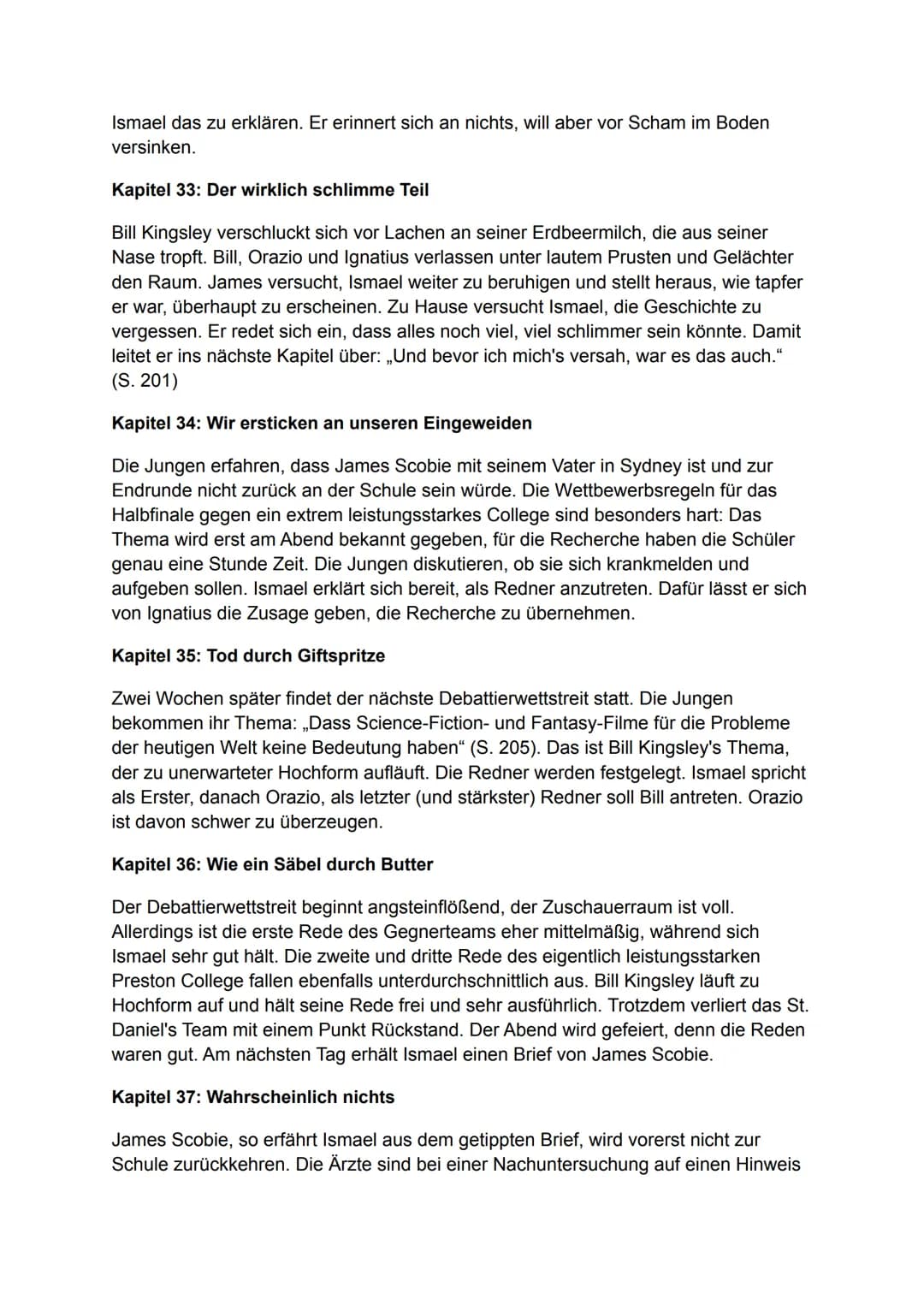 # Nennt mich nicht Ismael

Inhaltsangabe/Zusammenfassung

2006 erschien der Jugendroman „Don't Call Me Ishmael!" des australischen Autors
Mi