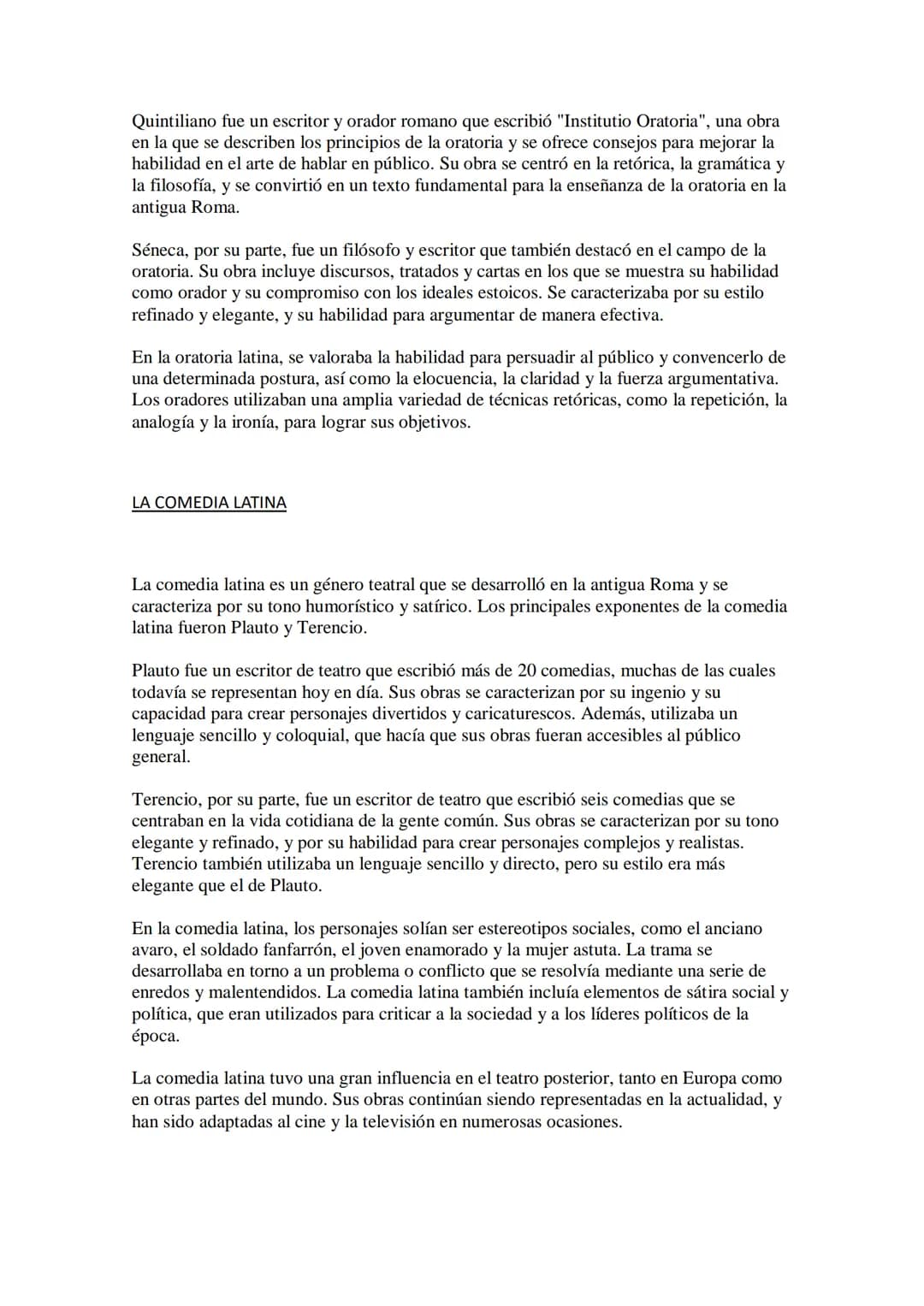 # LITERATURA ROMANA

La literatura romana abarca un amplio período de la historia de la cultura latina y se
desarrolló desde la fundación de