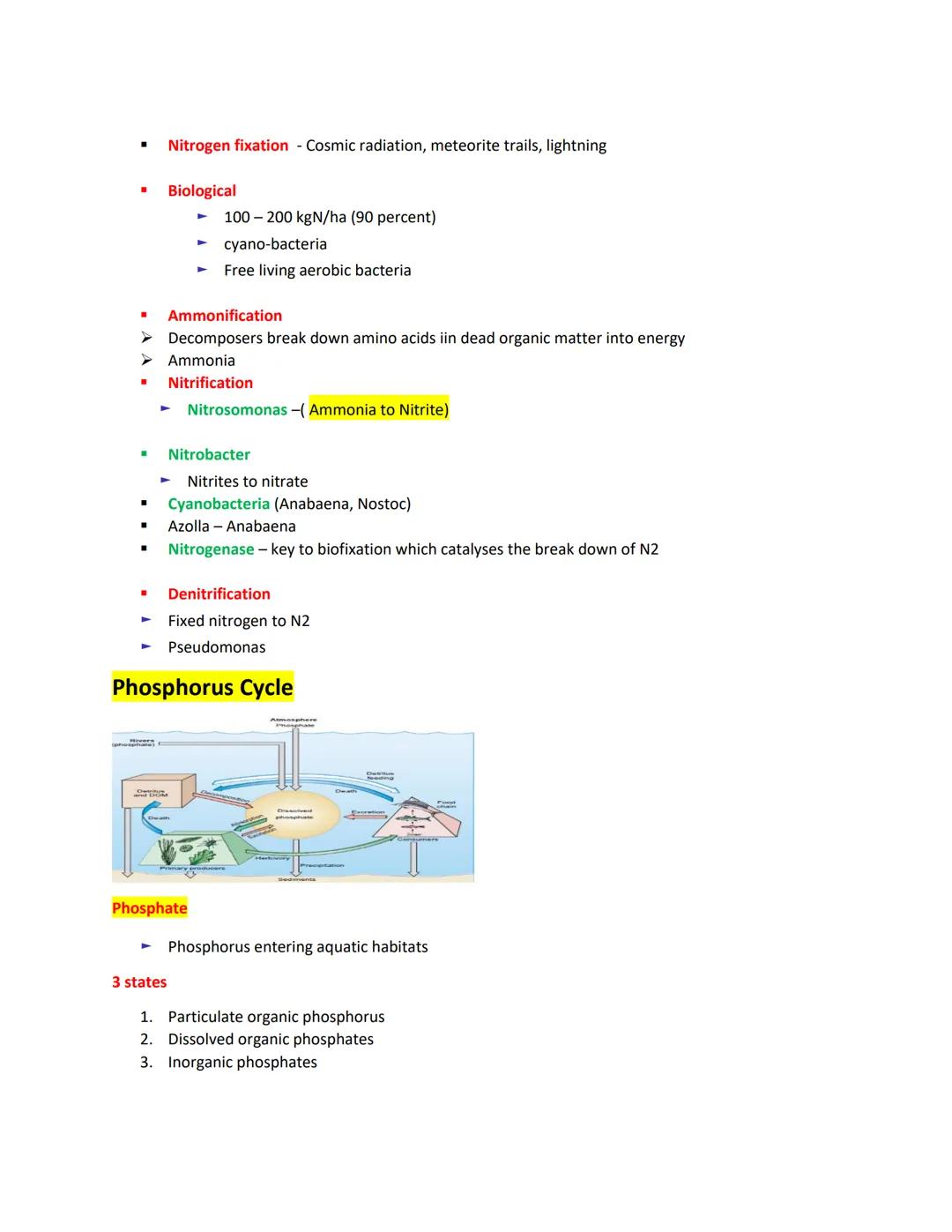 # BIOGEOCHEMICAL CYCLES

➤ The process in which chemical elements, including all essential elements of life, tend to circulate
in the biosph