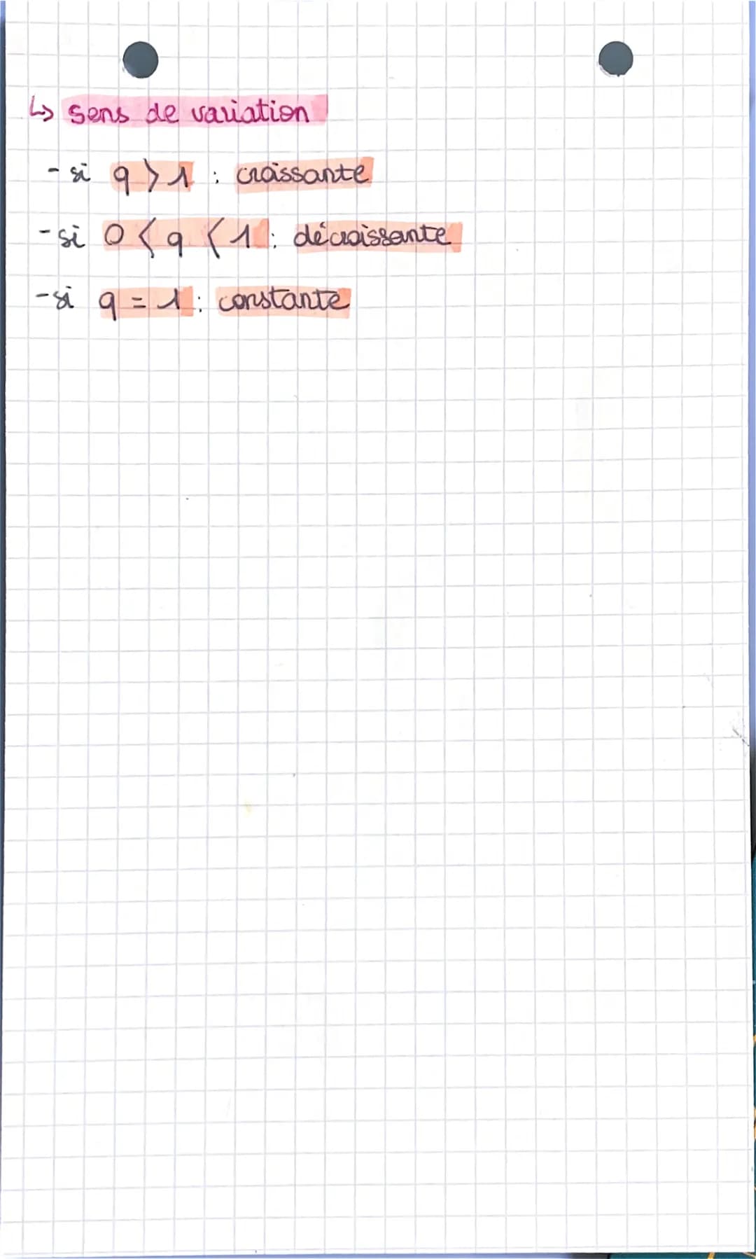 # Les suites
math

A Suite authmétique:

- une suite arithmétique il est une suite defini
par son premier terme Mo (ai lui) et une
relation 