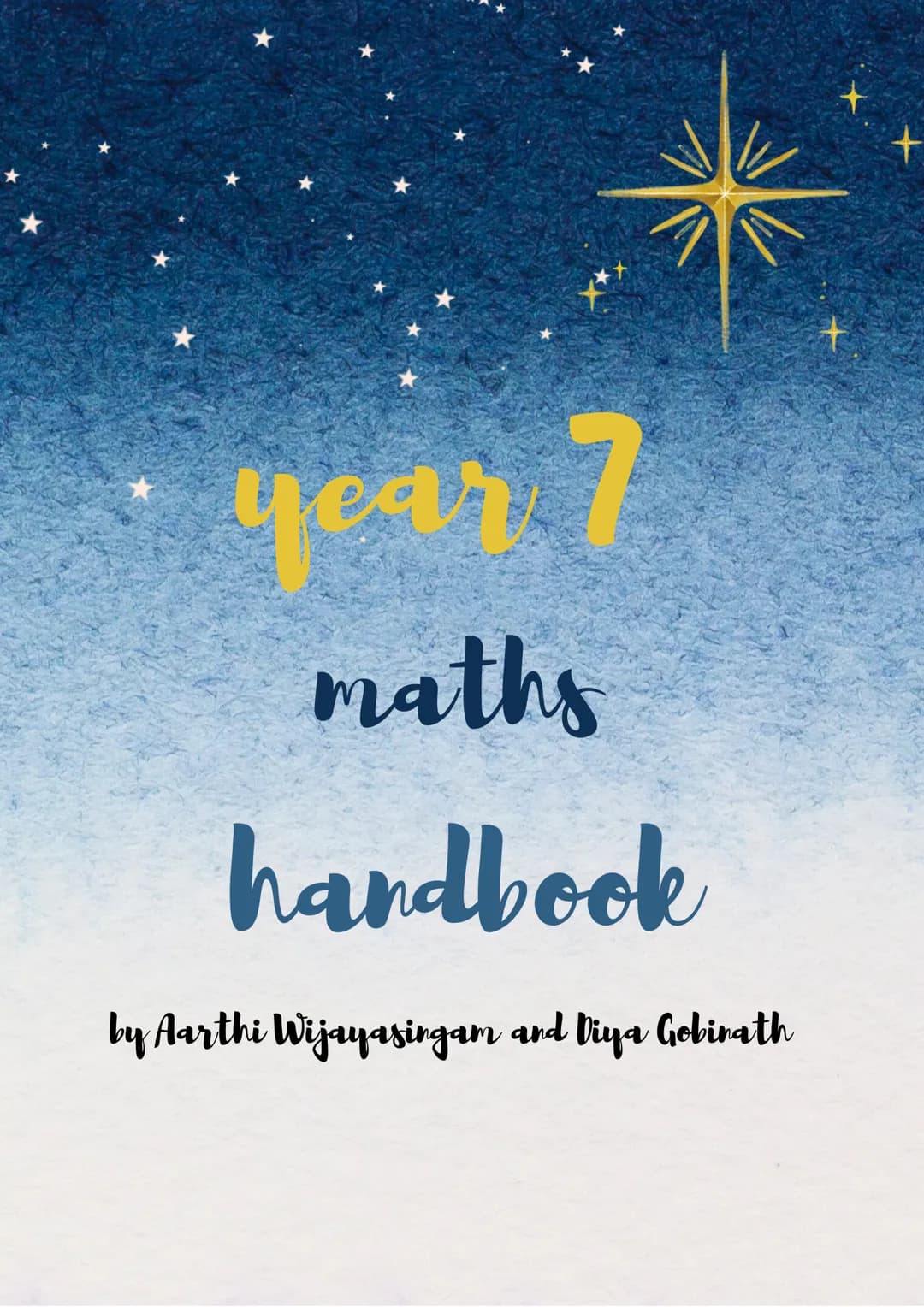 * year 7

maths

handbook

by Aarthi Wijayasingam and Divya Gobinath # CONTENTS

*   Angles
*   Sequences
*   Percentage
*   Ratio and
    P