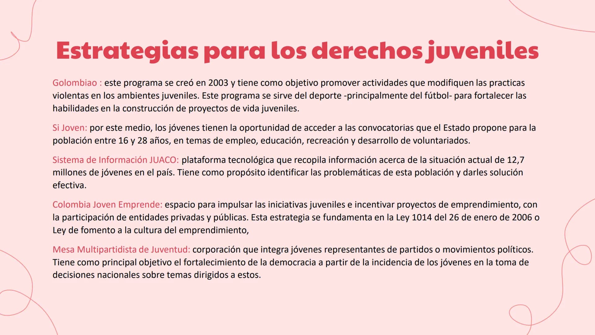 # Los derechos de la juventud

Desde los años 80 hasta la actualidad # La juventud y sus derechos

En las tradiciones la juventud se asocia 