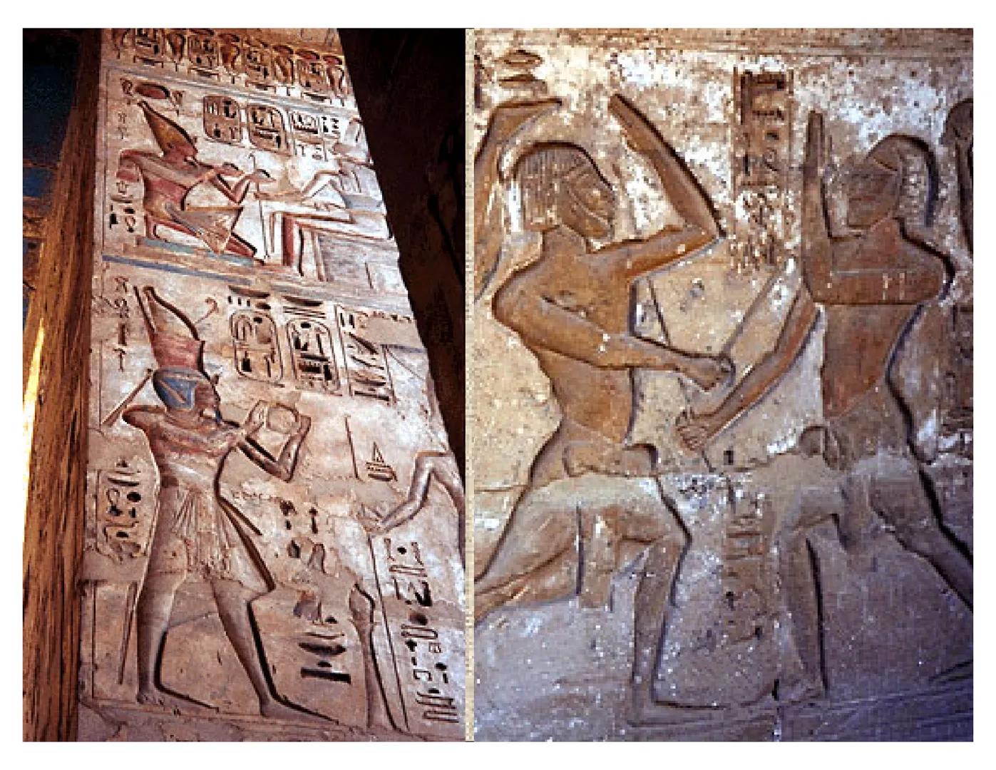 ARCHITECTURE ARCHITECTURE: The
ancient Egyptians built their
pyramids, tombs, temples
and palaces out of STONE,
the most durable of all
buil