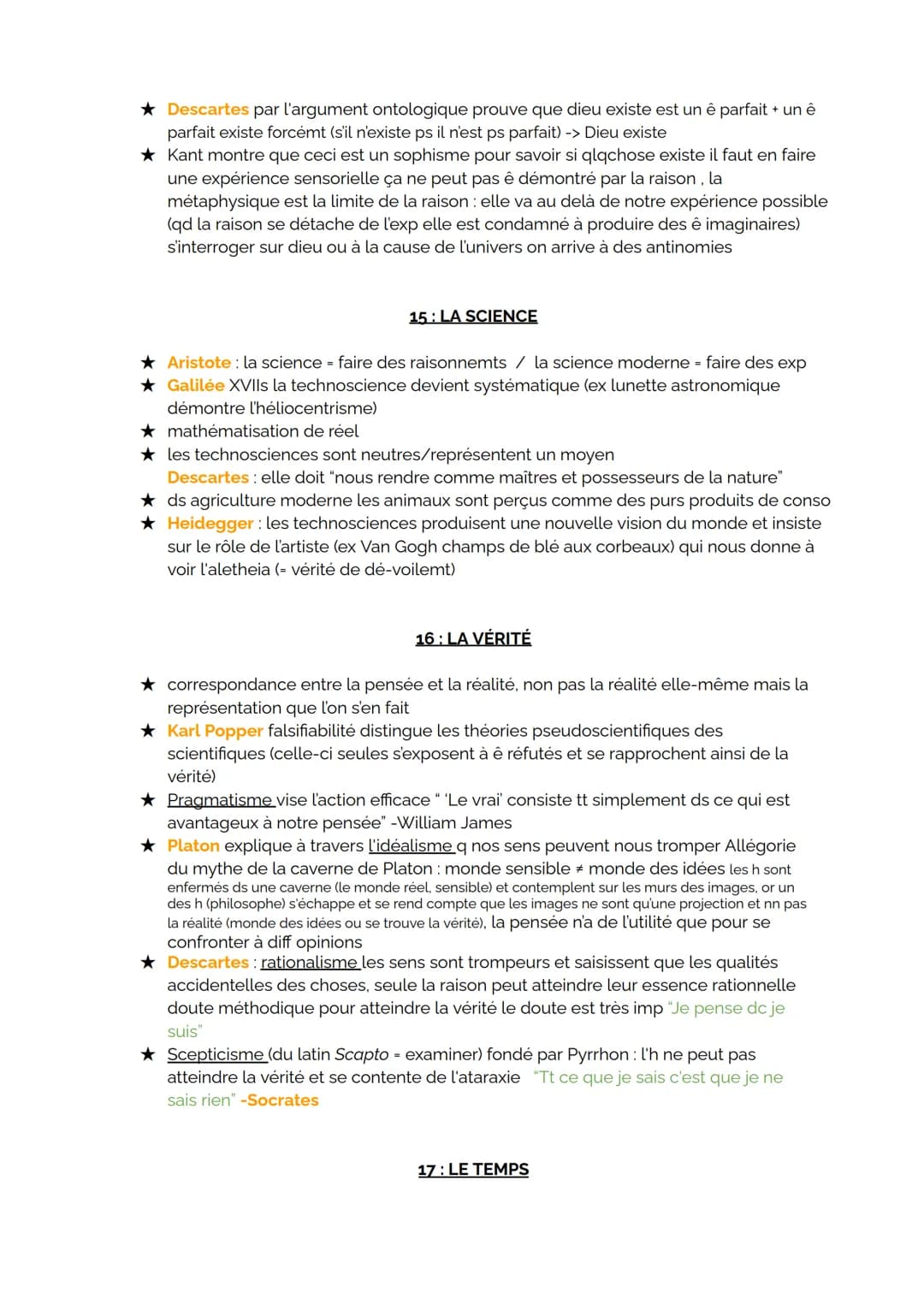 # 1: LA CONSCIENCE

★ conscience spontanée: é présent, en éveil
★ conscience morale: Descartes doute méthodique: les sens sont trompeurs don