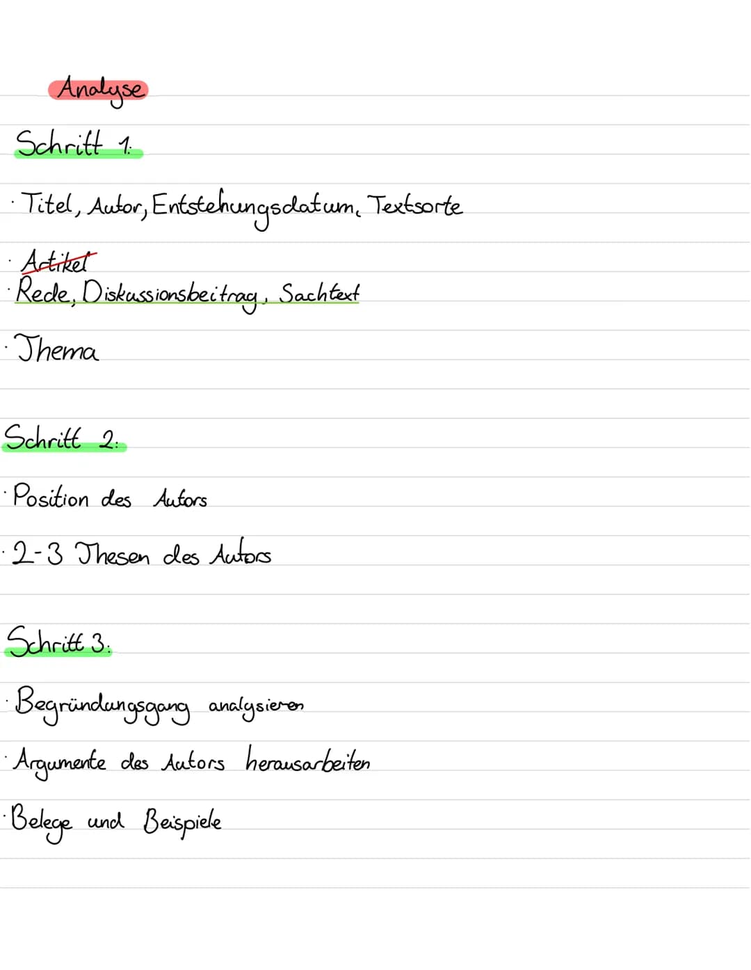 Analyse

Schritt 1.

•Titel, Autor, Entstehungsdatum, Textsorte

Actikel

Rede, Diskussionsbeitrag, Sachtext

•Thema

Schritt 2:

Position d