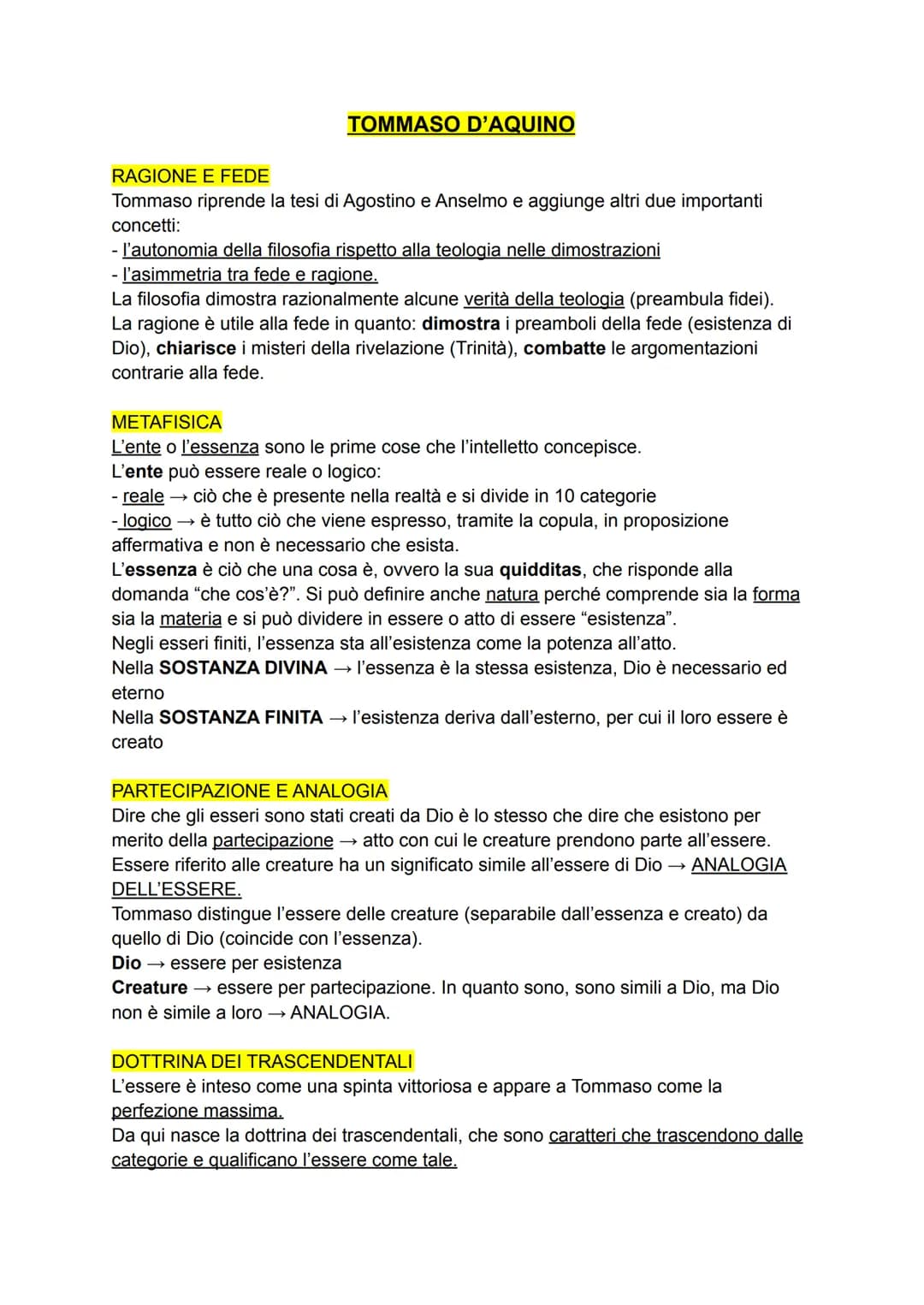 # RAGIONE E FEDE

# TOMMASO D'AQUINO

Tommaso riprende la tesi di Agostino e Anselmo e aggiunge altri due importanti
concetti:

- l'autonomi