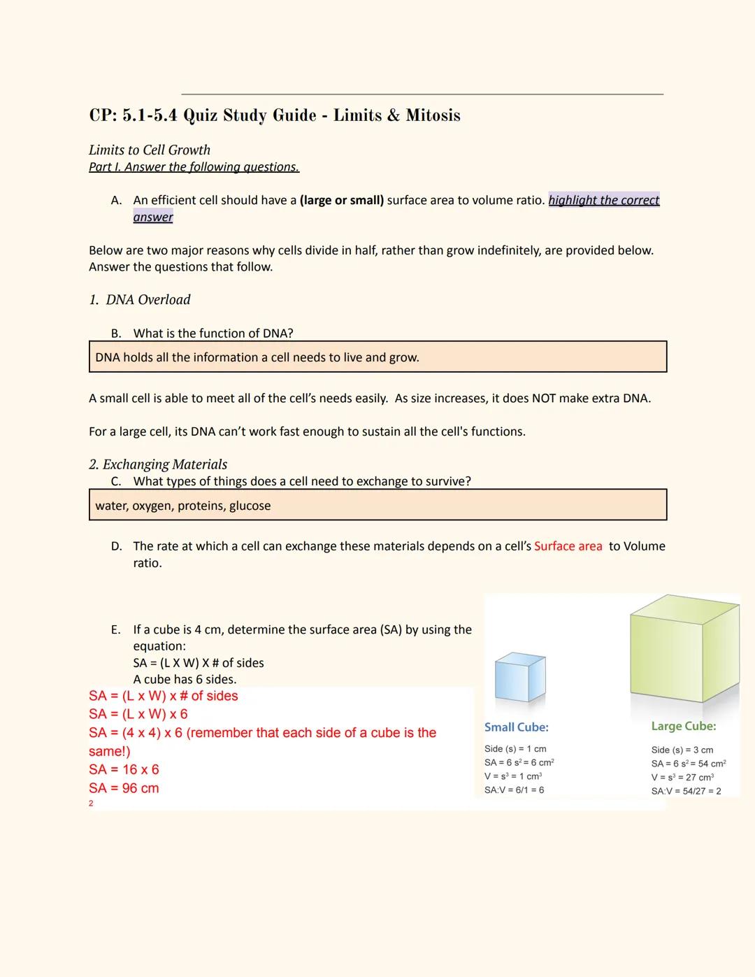 # 9TH GRADE
# BIOLOGY Unit 5

Notes on Playposit 5.1, Intro to Cell Division & Growth
2
Introduction: Big Ideas
2
DNA "Overload"
2
Exchangin