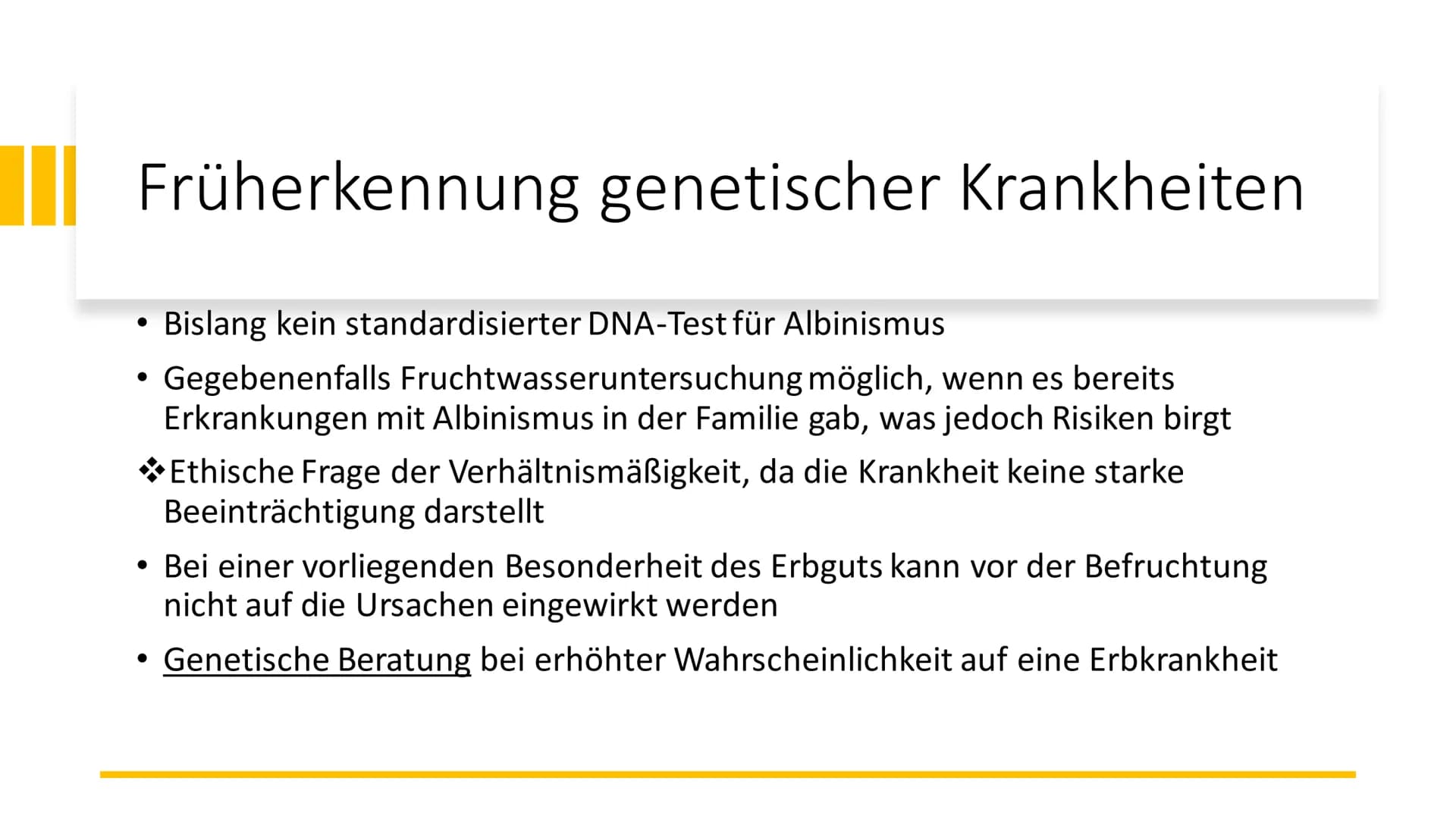 Albinismus # Inhaltsverzeichnis

*   Was ist Albinismus?
*   Symptome und Beschwerden
*   Genetische Ursachen / Erbgang
*   Unterschiedliche