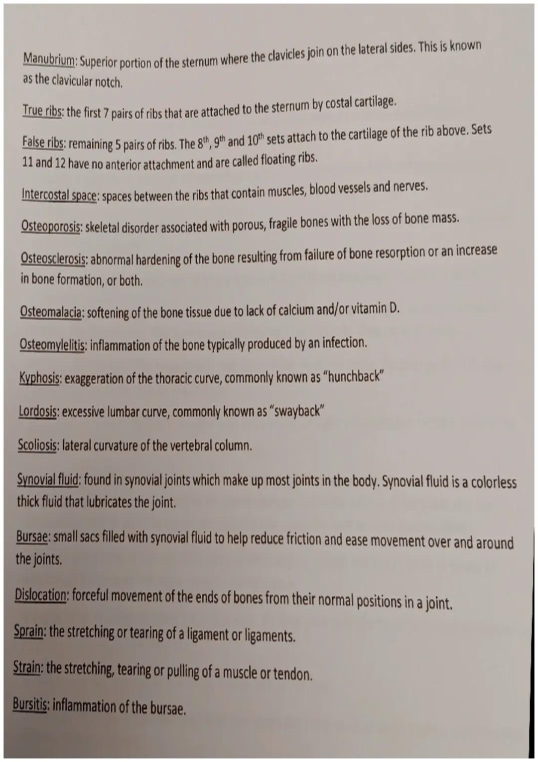 General Common Suffixes
-able, ible: capable of, able to
-ac, iac: pertaining to
-al, ian: pertaining to
-algia: pain
-ar, -ary: pertaining 