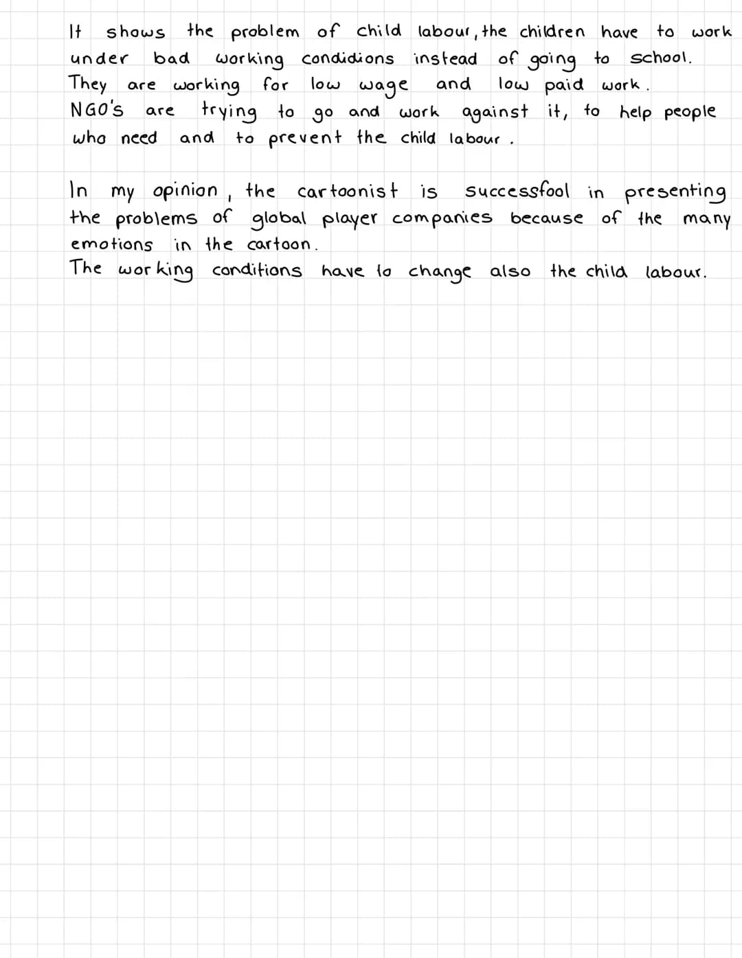 Englisch mündliche Prüfung
Lernzettel

1. How to describe a cartoon?

Step 1. Introduction
- author, date and first publication source
- bri