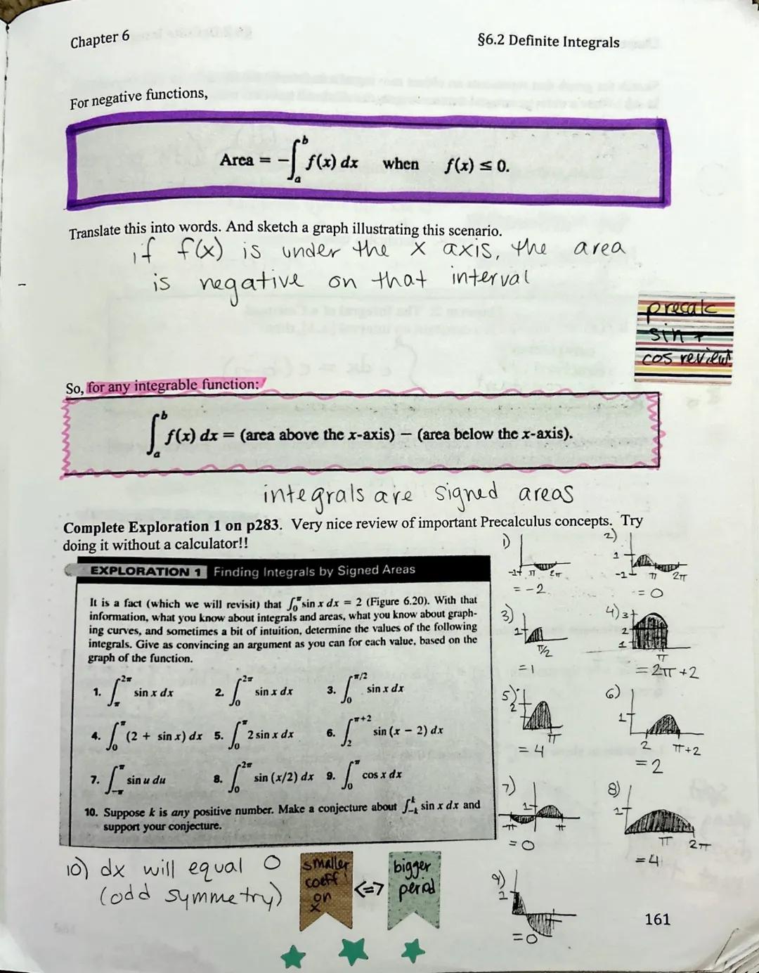 Chapter 6

§6.2 Definite Integrals
HW: Worksheet
Recall: Sigma Notation

§6.2 Definite Integrals

$\sum_{k=1}$a$_k$ = a$_1$ + a$_2$ + a$_3$ 