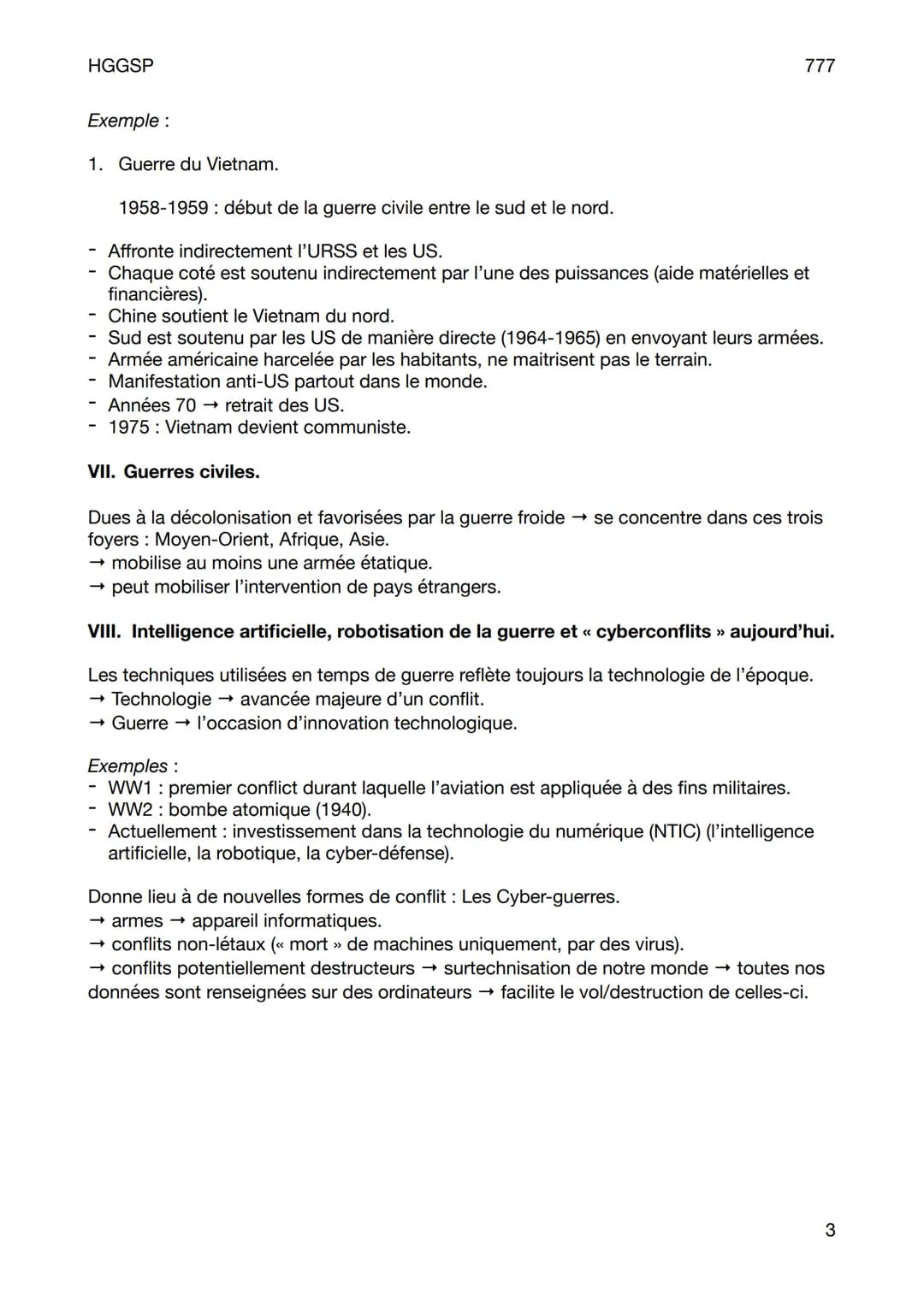 HGGSP
777

Chapitre 1:
Formes, enjeux et acteurs des conflits armés
depuis le XVIIIe siècle.

Guerre: Conflit qui implique le recours à la v