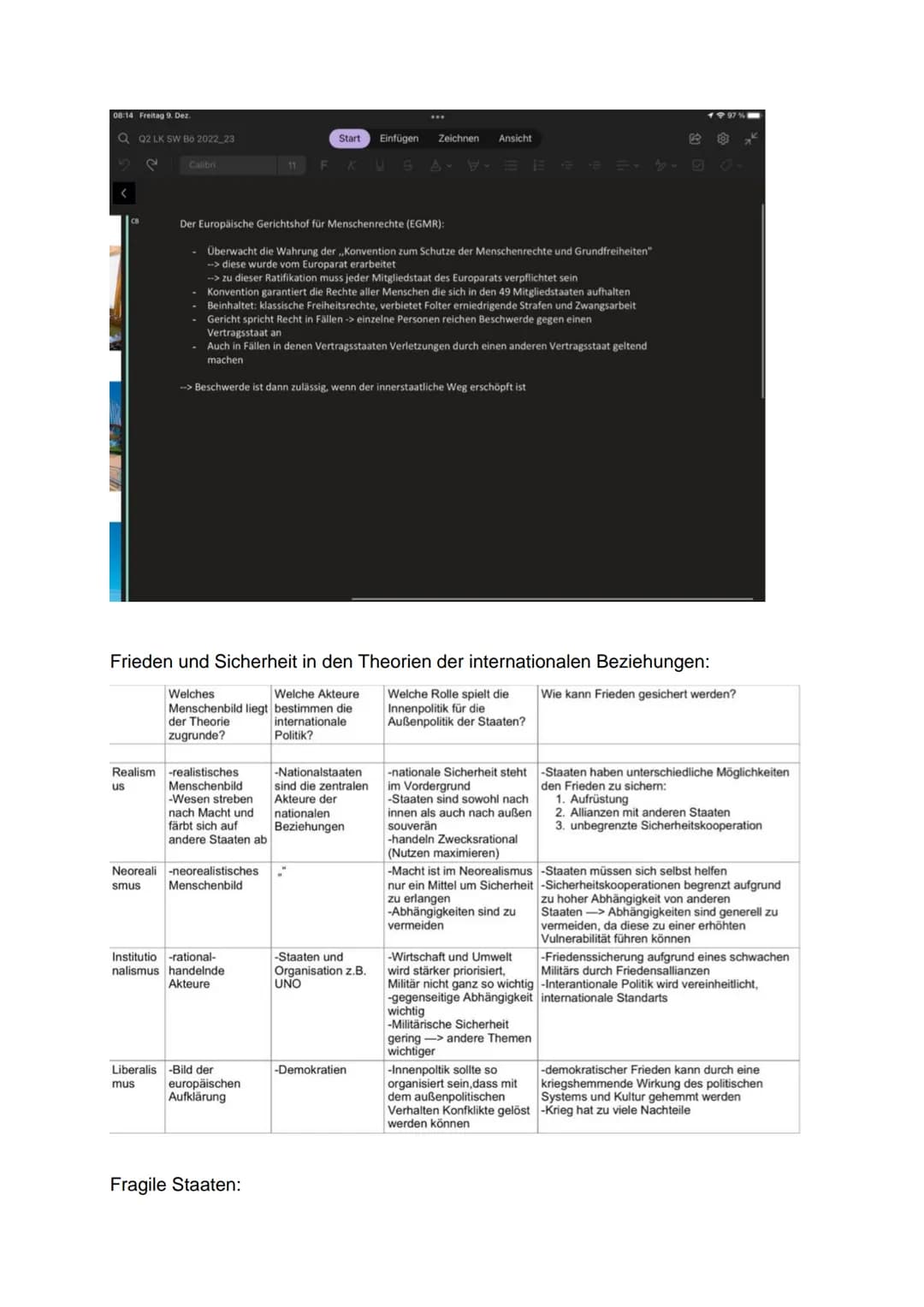 Inhaltsfeld 7: Globale Strukturen und Prozesse:

1. Internationale Friedens- und Sicherheitspolitik:

Sicherheitsbegriff:
Nicht nur Abwesenh