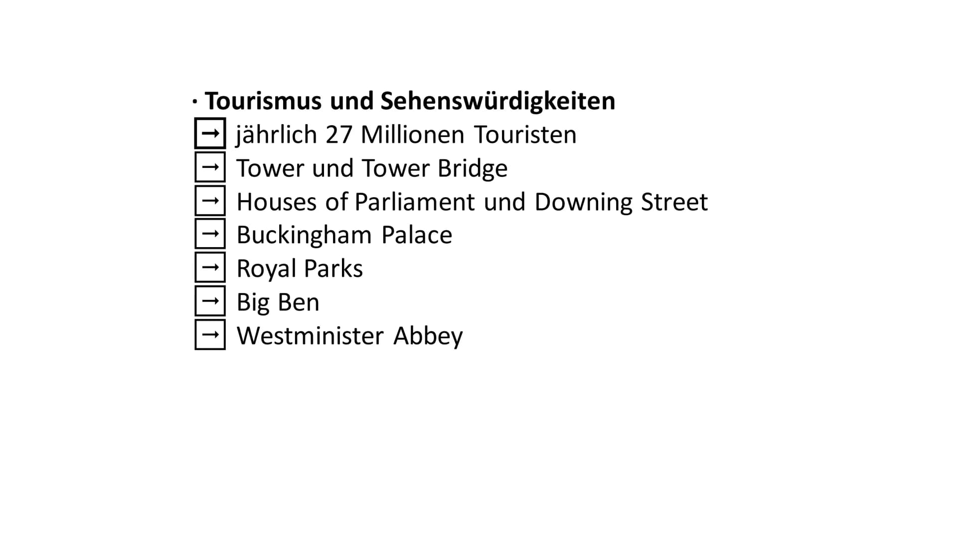 London – Weltstadt an der Themse - Global City (Weltstadt)
- an der Themse (Fluss)
- ca. 8 Mio. Einwohner
- 1/3 im Ausland geboren
- Zuwande