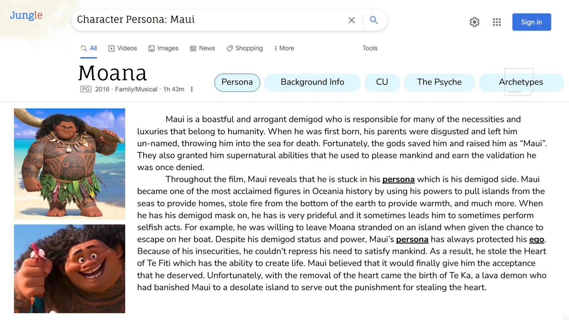 Period 5

Jungian Ideas &
Concepts in Film:
Moana

Carly Quach Jungle
Moana: Film Synopsis
Q All ►Videos Images News Shopping : More Tools S