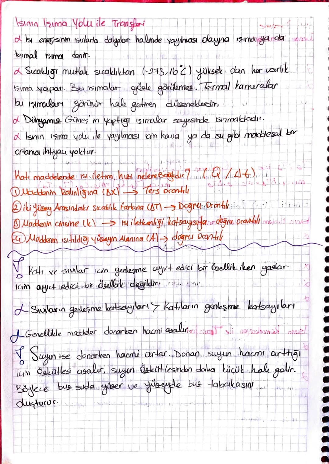 -Isı ve Sıcaklık-

Sıcaklık: Maddeyi duşturan taneciklerin ortalama kinetik enerjisi de ilgili
bir büyüklüktür.

f Sıcaklık enerji değildir.