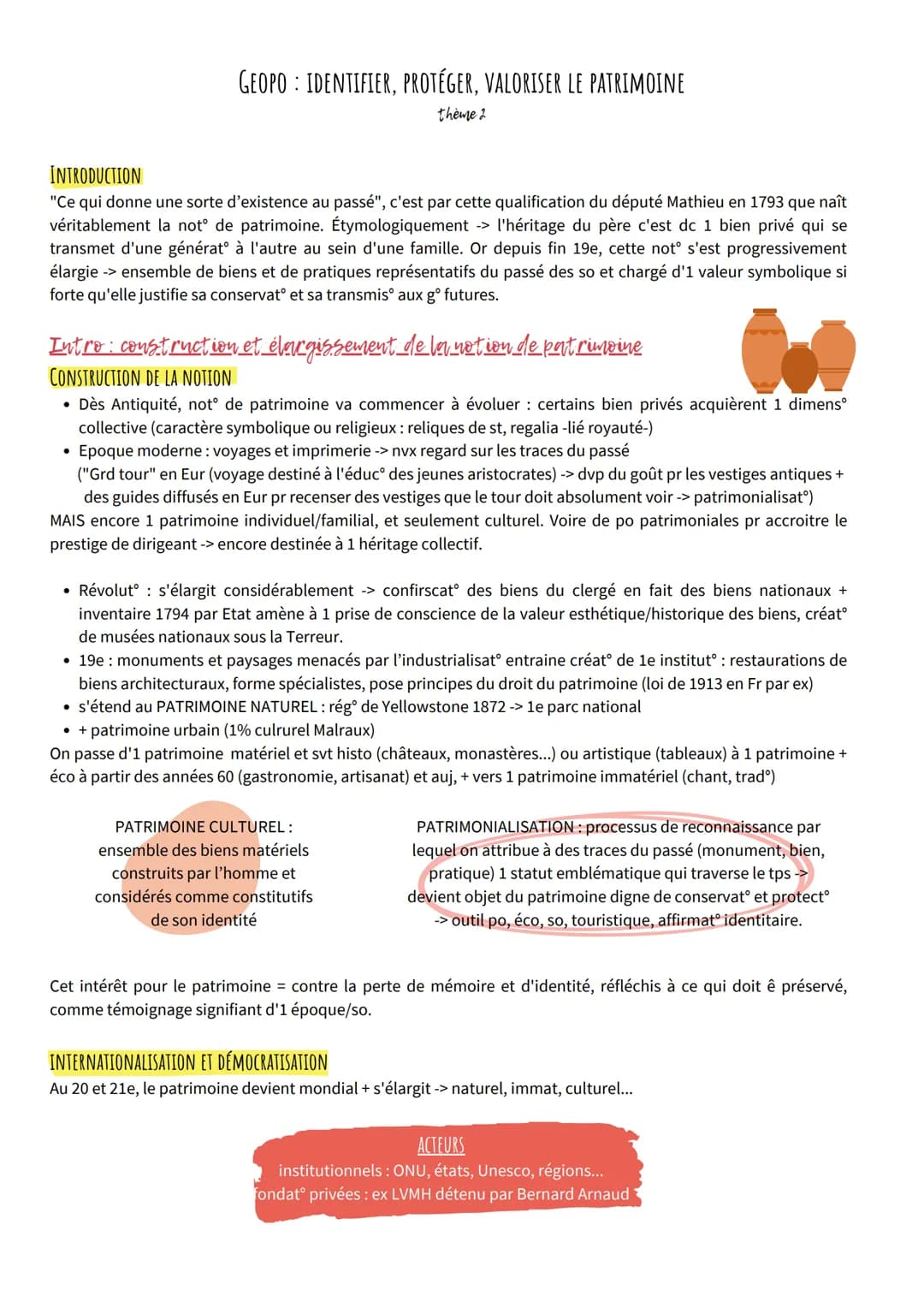 # GEOPO: IDENTIFIER, PROTÉGER, VALORISER LE PATRIMOINE

theme 2

INTRODUCTION

"Ce qui donne une sorte d'existence au passé", c'est par cett