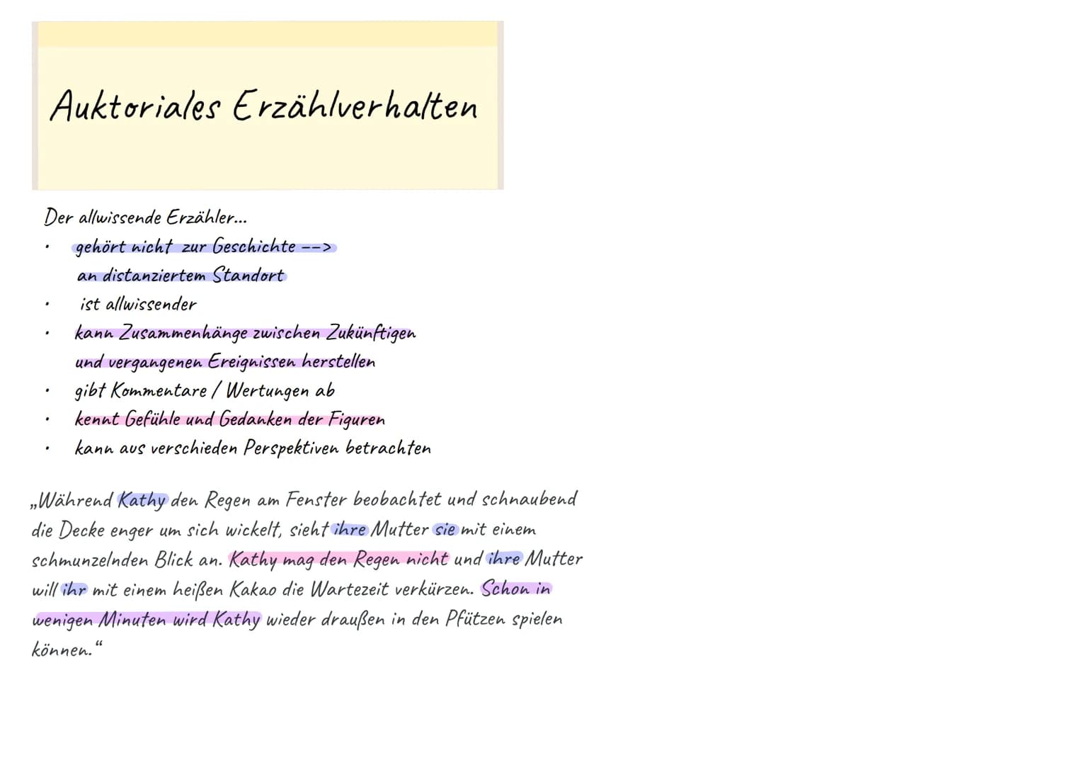 # Personales Erzählverhalten

# Neutrales Erzählverhalten

Der Er/Sie-Erzähler...

*   erzählt aus Sicht einer oder mehreren wechselnden Fig
