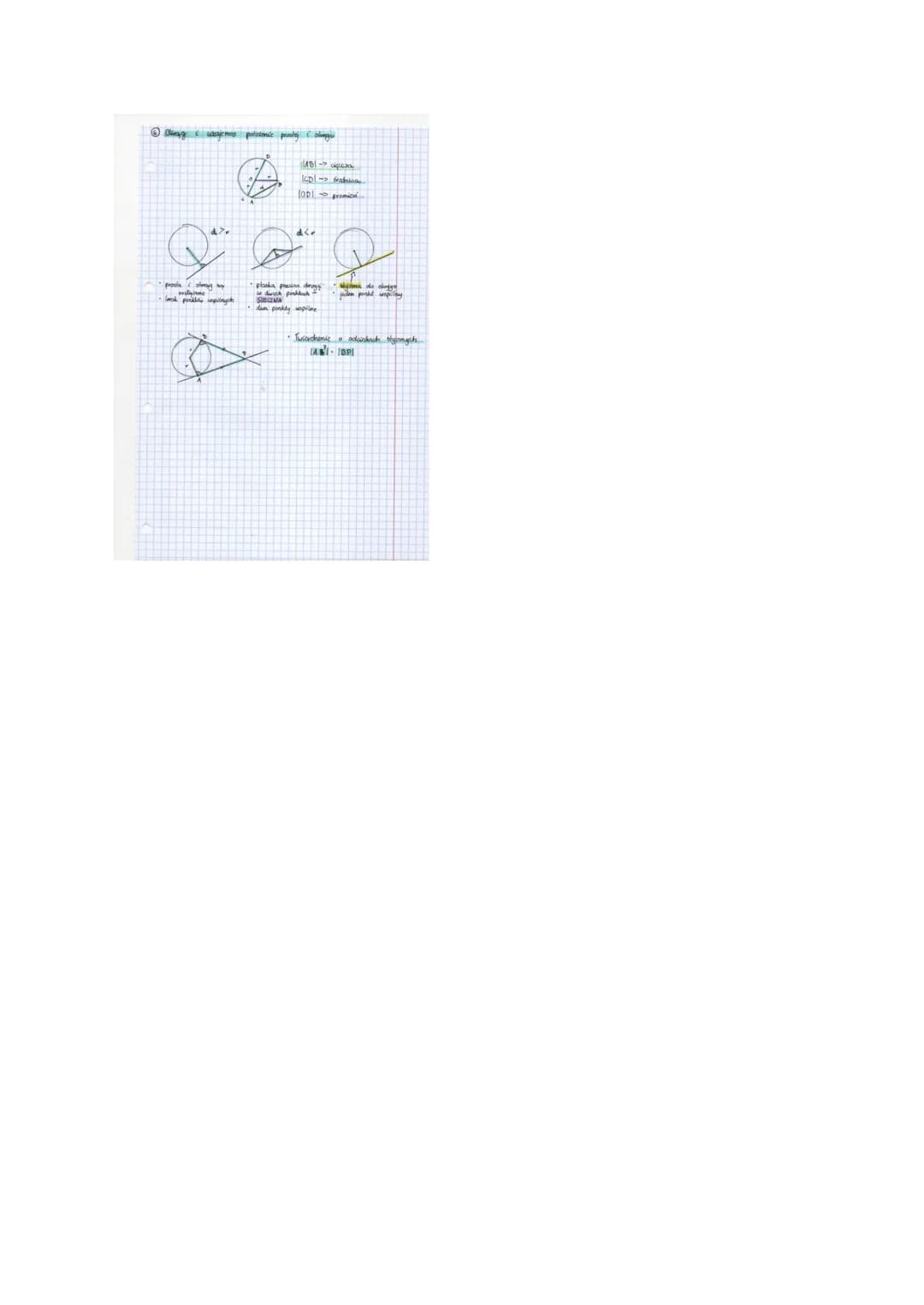 # Symetralna odcinka - miejsce geometryczne. Okręgi opisane na bokach trójkąta

*   Symetralna odcinka - miejsce wszystkich punktów równo od