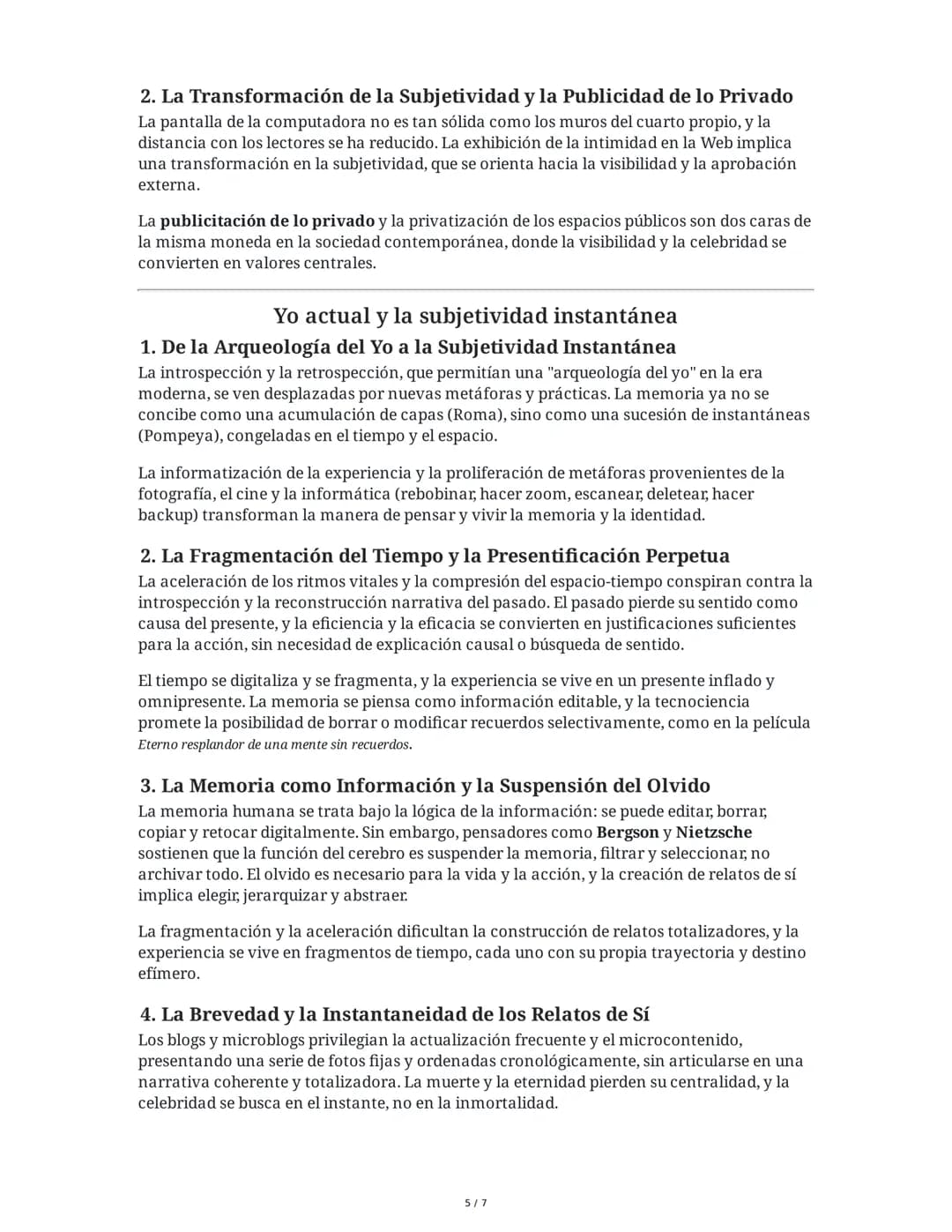 La intimidad como espectáculo
1. El Yo en la Era Digital: De Nietzsche a la Web 2.0
El texto inicia con una evocación de Nietzsche y su obra