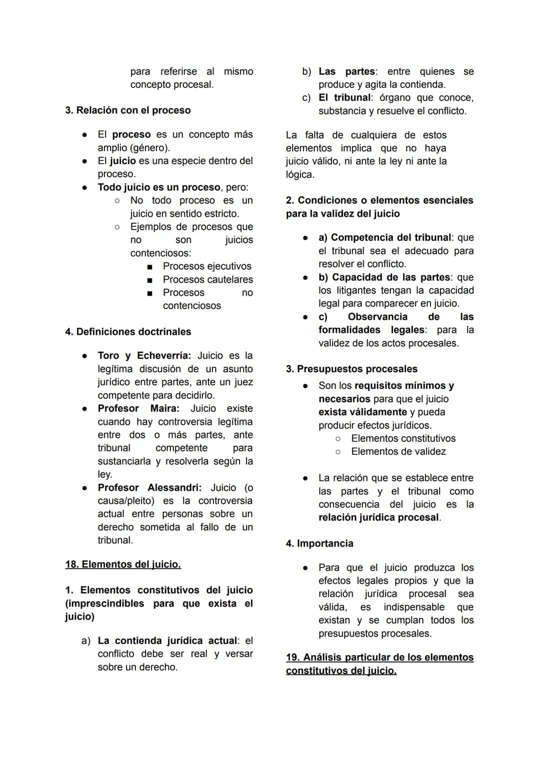 # 1. Elementos del derecho procesal

Mario Casarino, TOMO III, pág 19 - 32

# EL PROCESO Y LAS PARTES

I. El proceso

13. Concepto.

¿Qué es