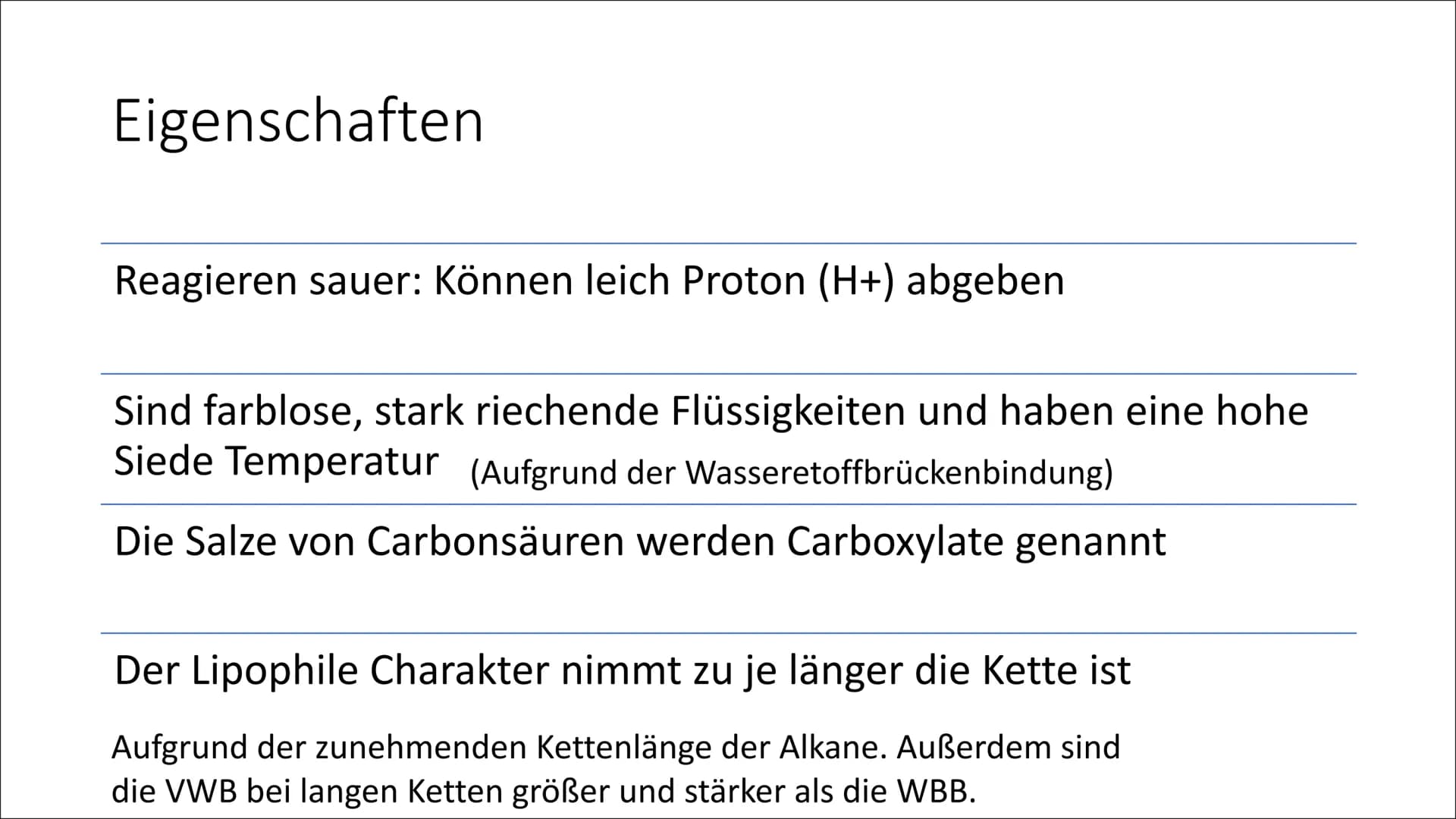 Carbonsäure

Von Paula, Sarah, Victoria,
Celine, Malte Inhaltsverzeichnis

• Funktionelle Gruppe
• Synthese
• Anwendung + (Herstellung)
• Ei