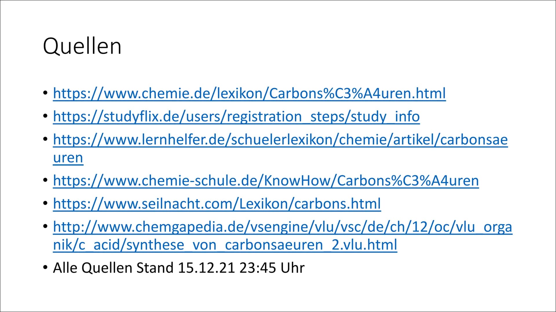 Carbonsäure

Von Paula, Sarah, Victoria,
Celine, Malte Inhaltsverzeichnis

• Funktionelle Gruppe
• Synthese
• Anwendung + (Herstellung)
• Ei