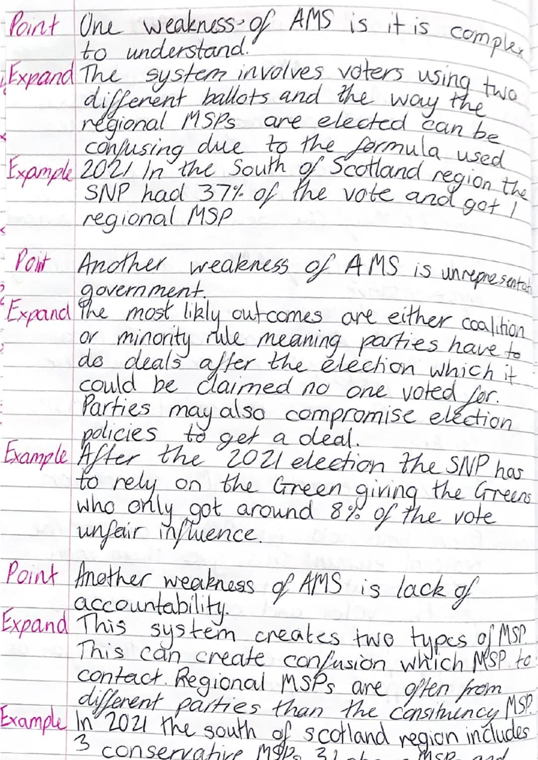 # Voting systems

Key features of AMS

Point One feature of AMS is voters get
two votes

Expand This means that the people of Scotland
get t