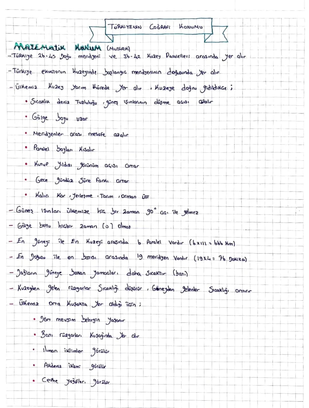 TÜRKIYENİN COGRAFT KONUMU

MATEMATIK Kanum (MUTLAK)
-Türkiye 26-45 Doğu meridyeni ve 36-42 Kuzey Paralelleri arasında yer alır
-Türkiye ekva