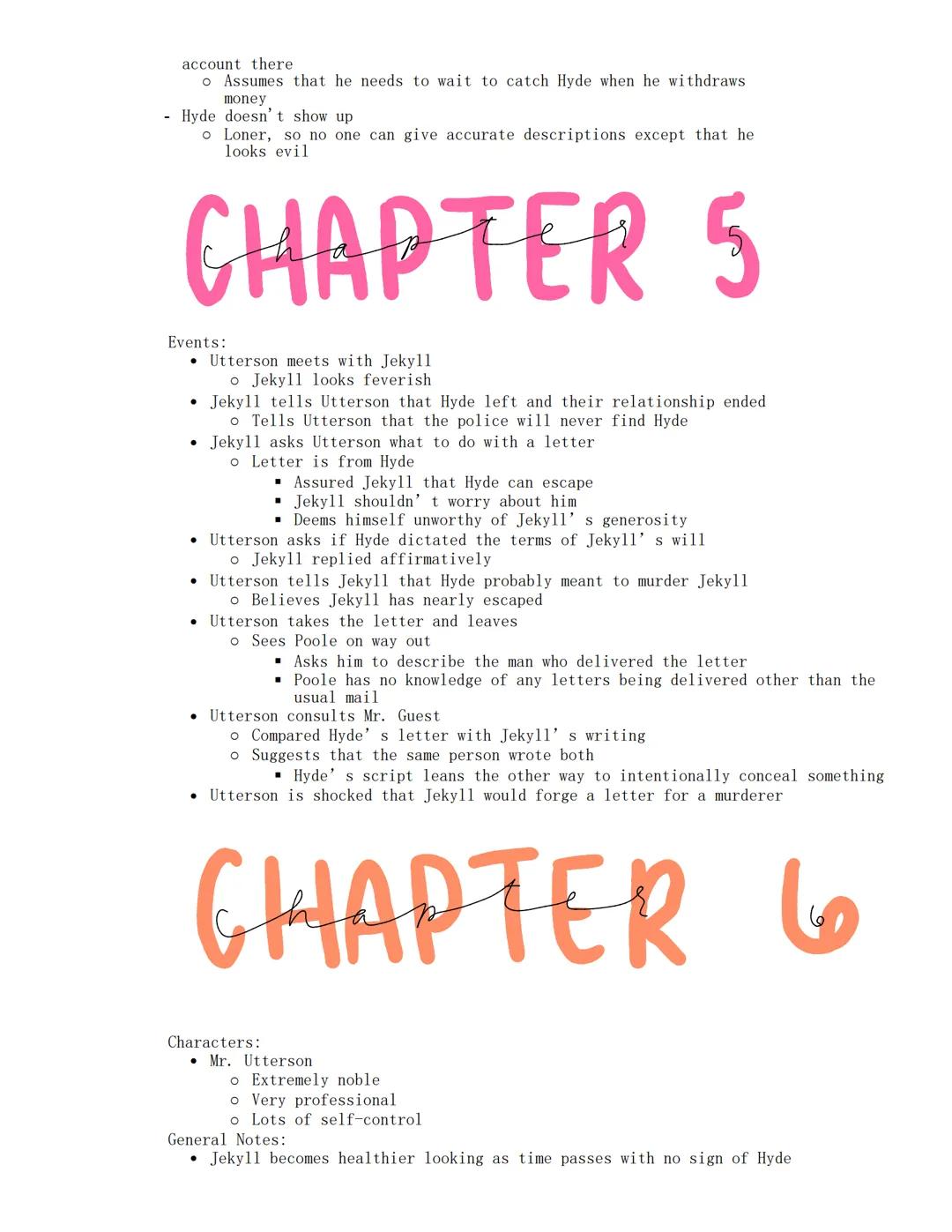 Jekyll and Hyde

Wednesday, January 18, 2023 12:27 AM

# CHAPTER 1

Characters:
- Mr. Utterson
    *   Wealthy
    *   Well-respected London